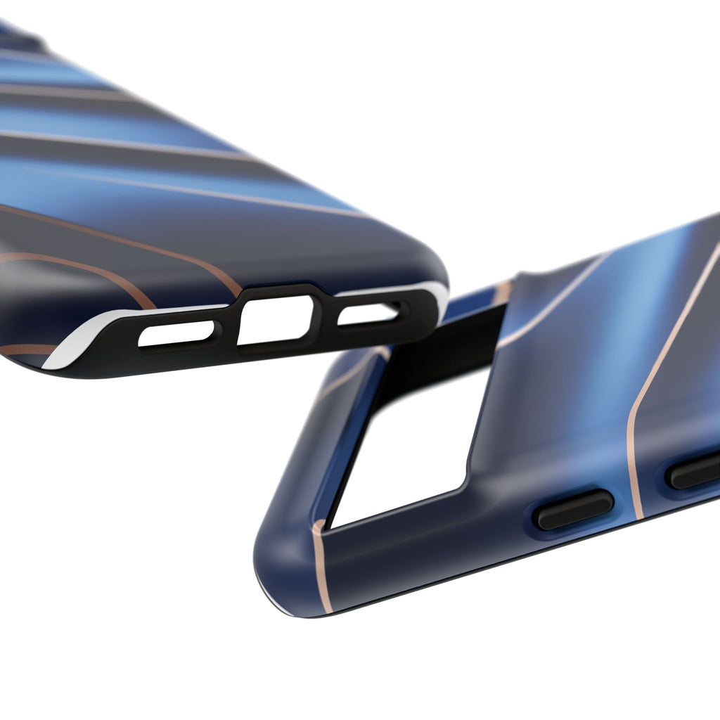 Blue Metallic Wave Phone Case