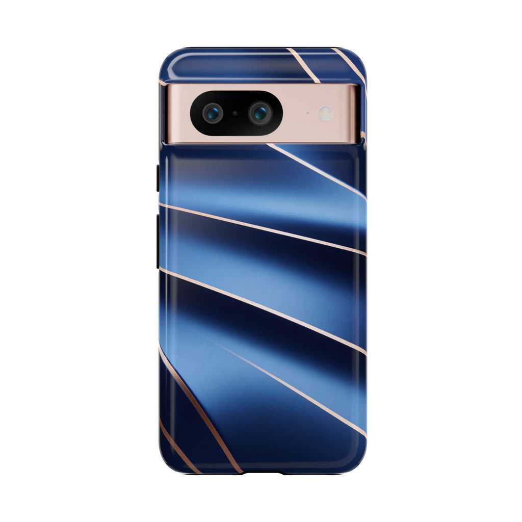 Blue Metallic Wave Phone Case