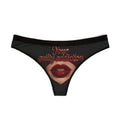 Women's Thong — "Your Guilty Addiction" Red Lips Lingerie