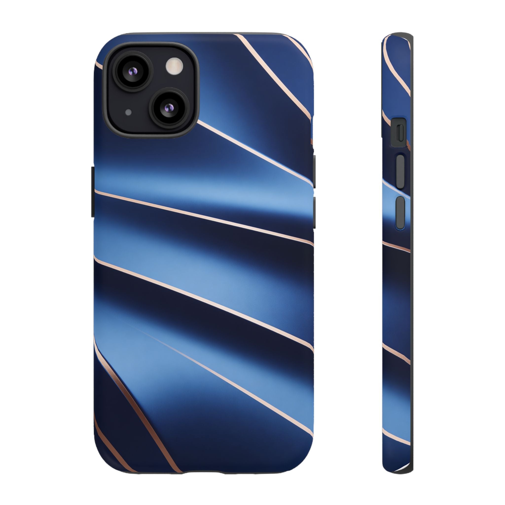 Blue Metallic Wave Phone Case