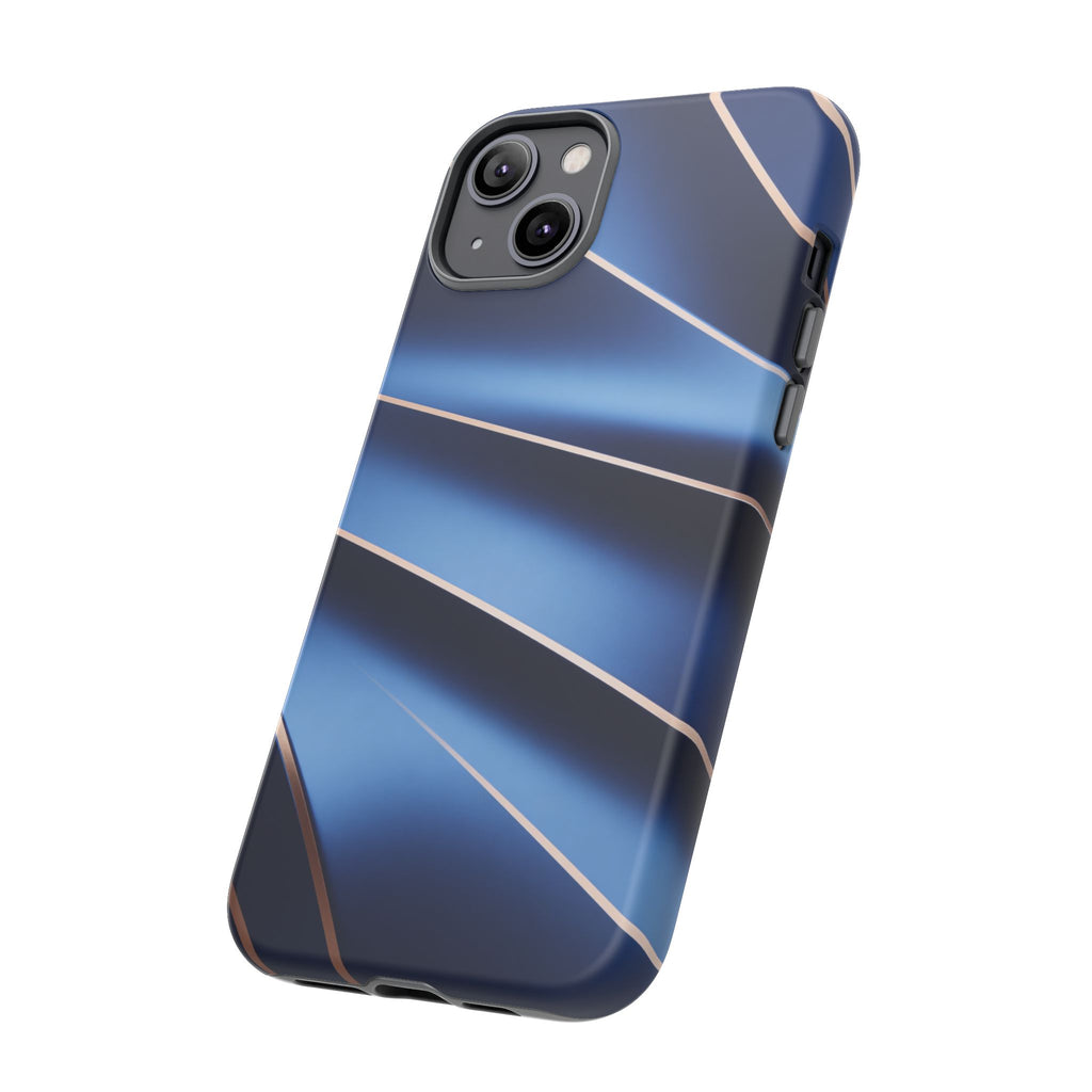 Blue Metallic Wave Phone Case