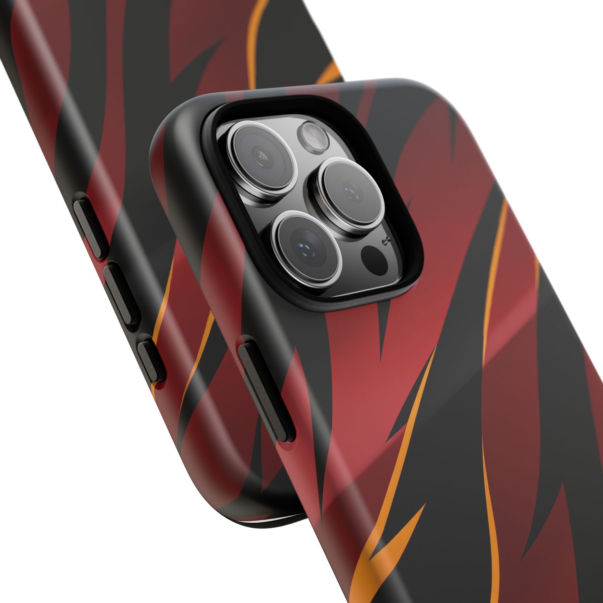 Red Black Tiger Stripe Protective Tough Case