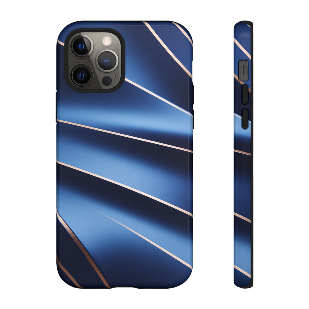 Blue Metallic Wave Phone Case