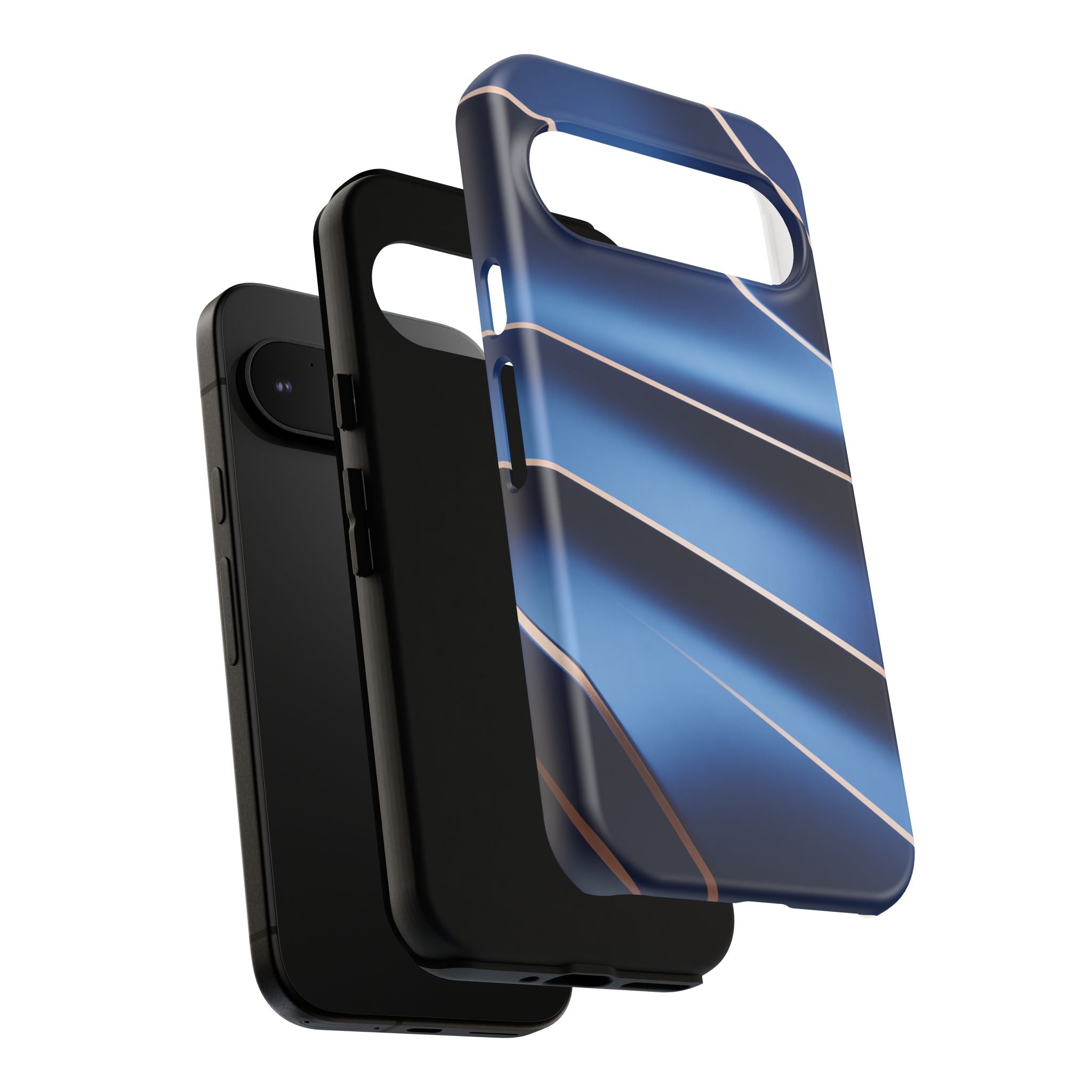 Blue Metallic Wave Phone Case