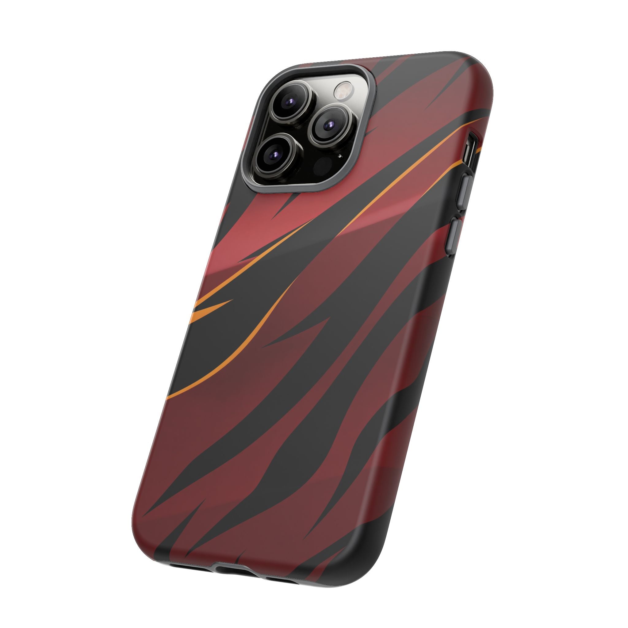 Red Black Tiger Stripe Protective Tough Case