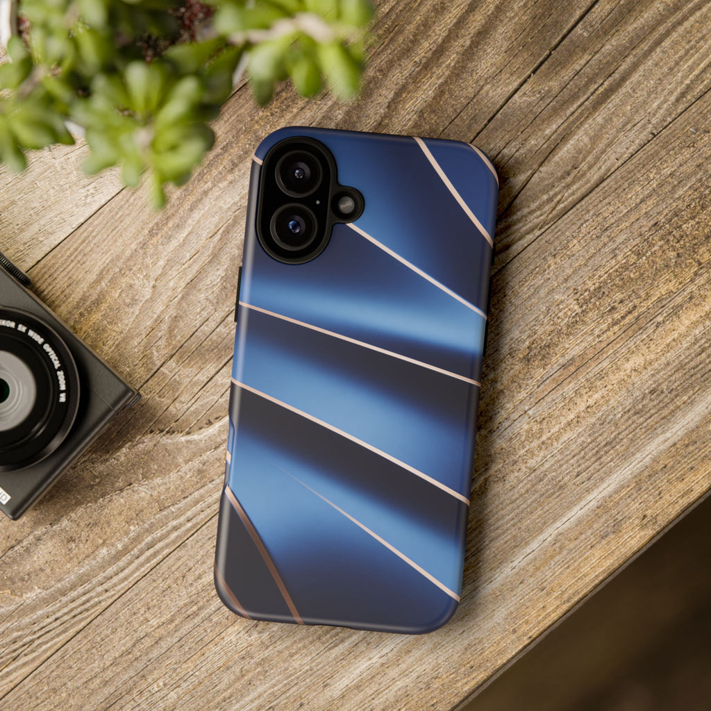 Blue Metallic Wave Phone Case