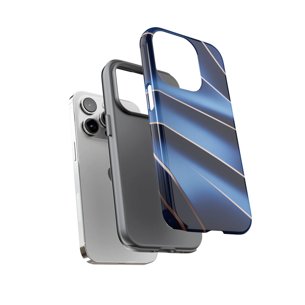 Blue Metallic Wave Phone Case