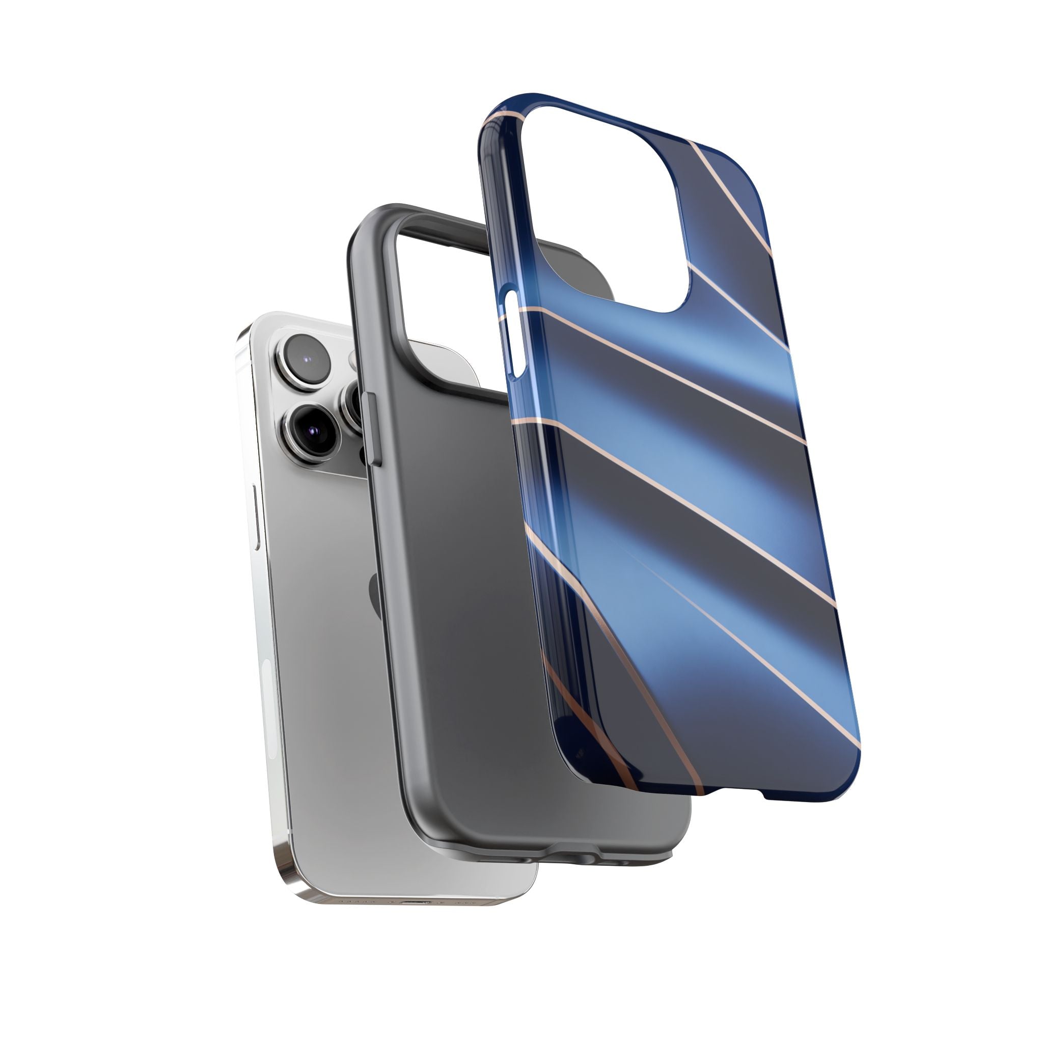 Blue Metallic Wave Phone Case