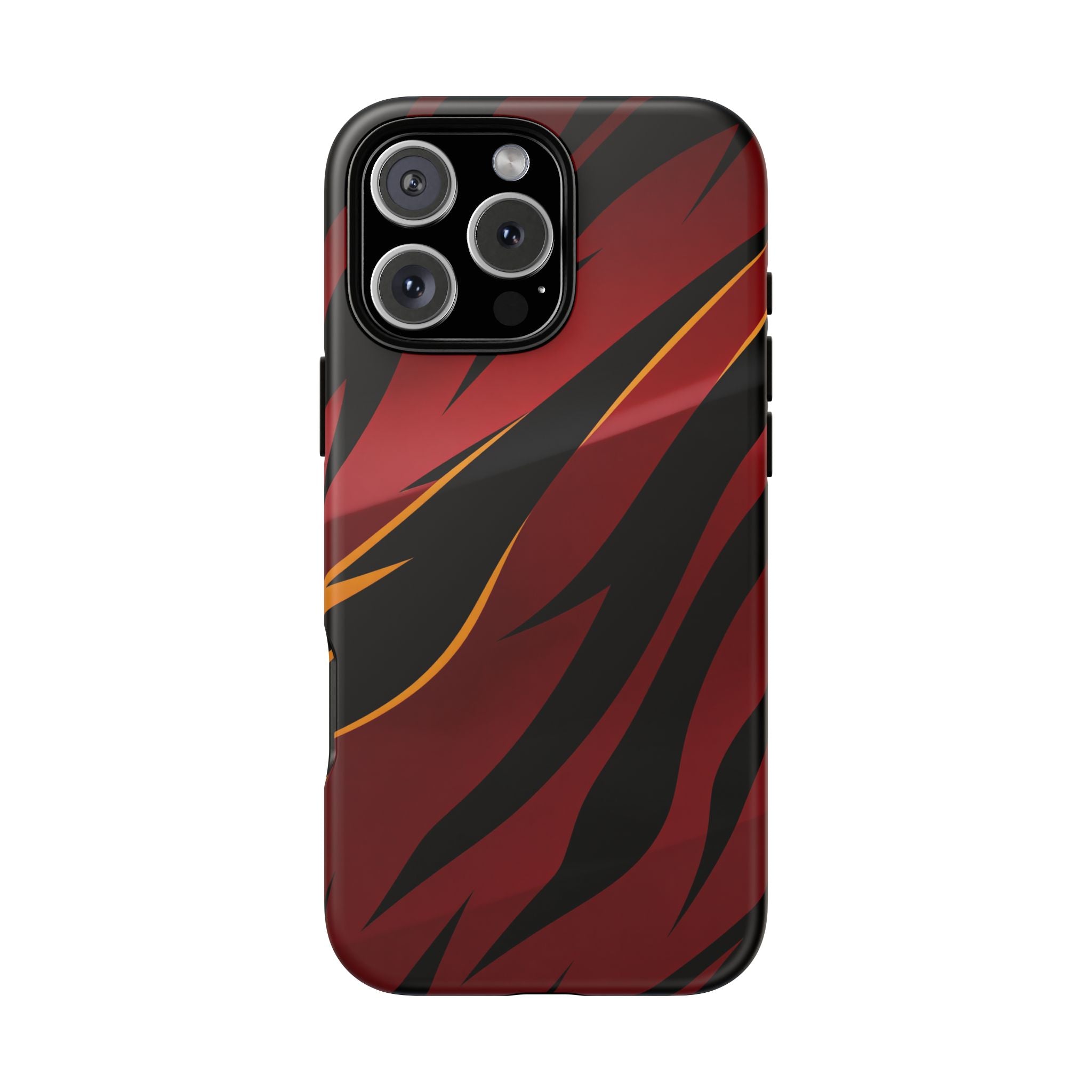 Red Black Tiger Stripe Protective Tough Case