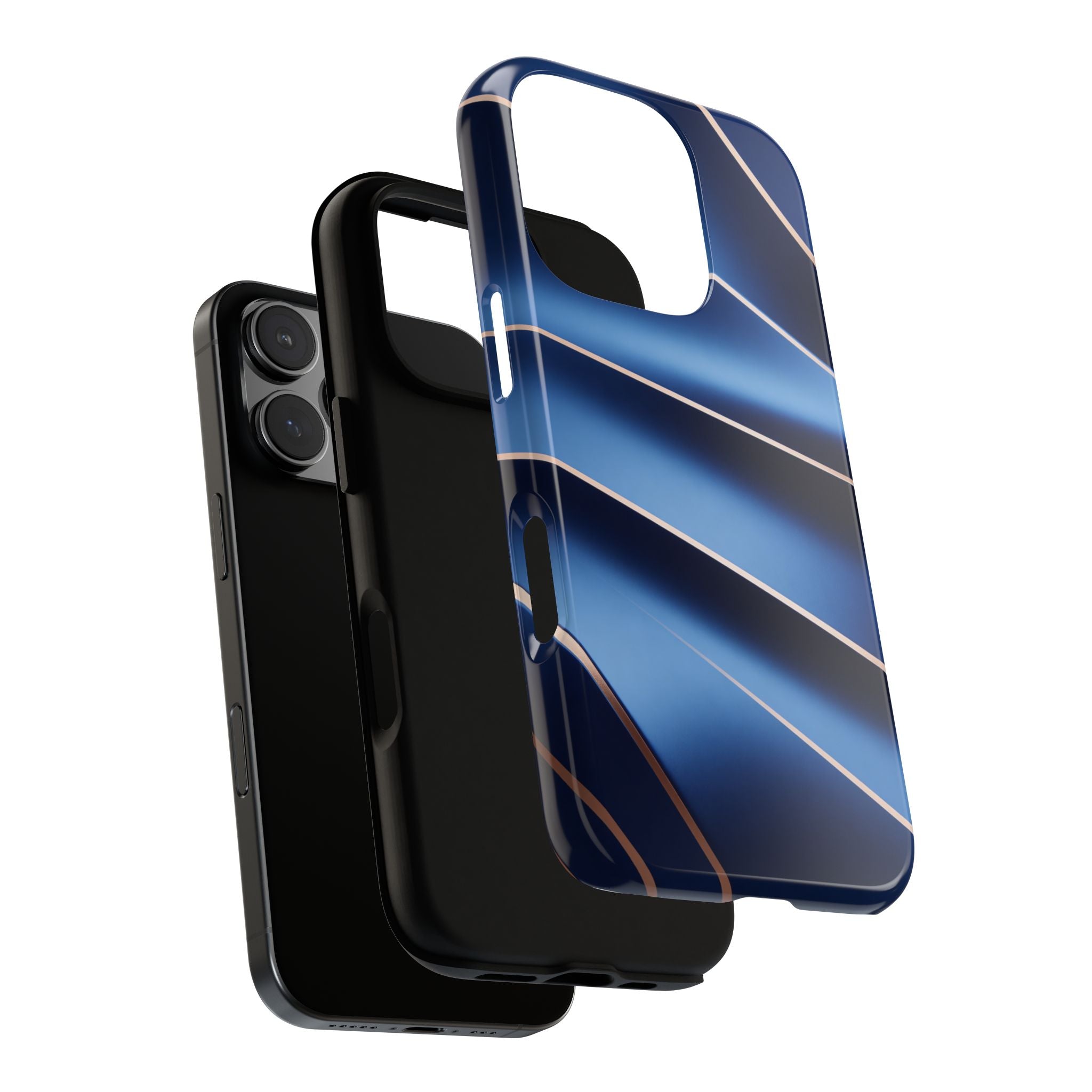 Blue Metallic Wave Phone Case