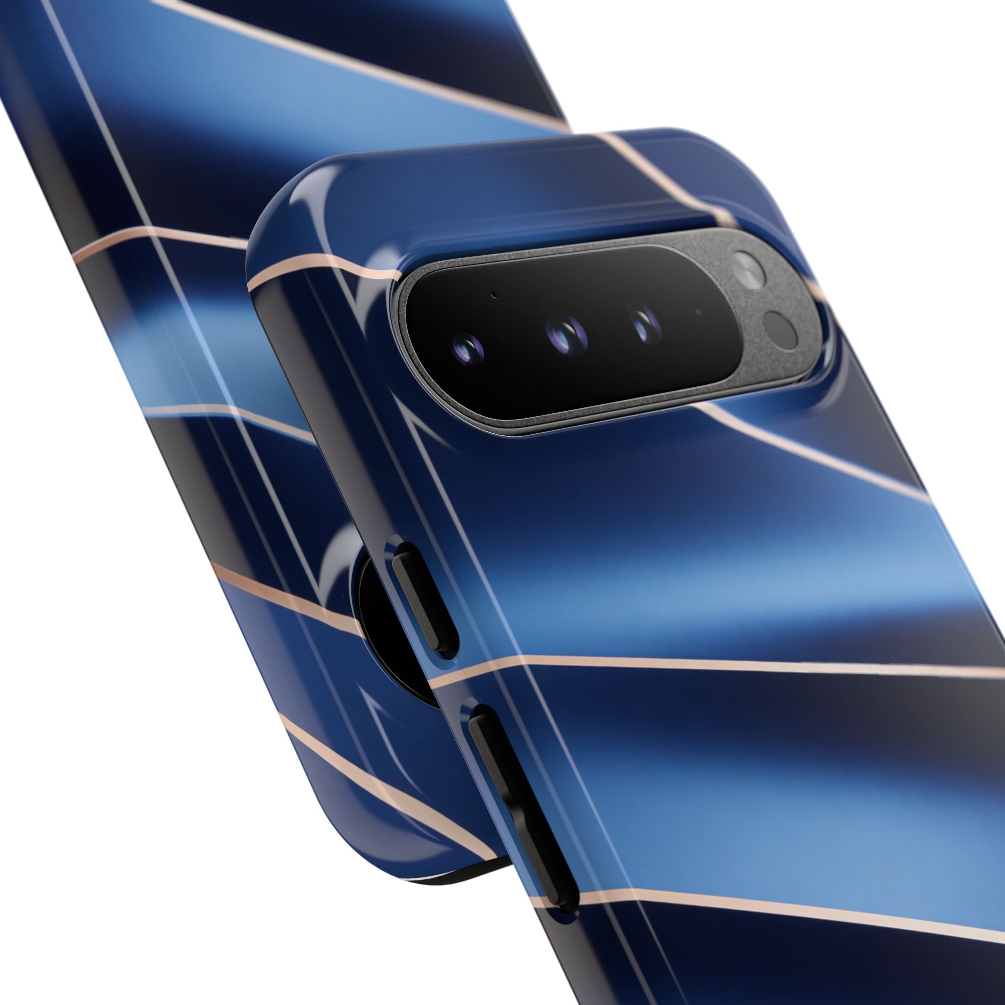 Blue Metallic Wave Phone Case