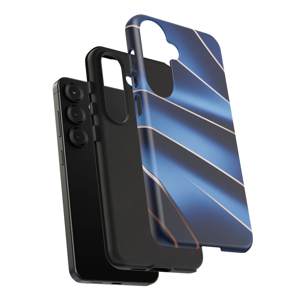 Blue Metallic Wave Phone Case