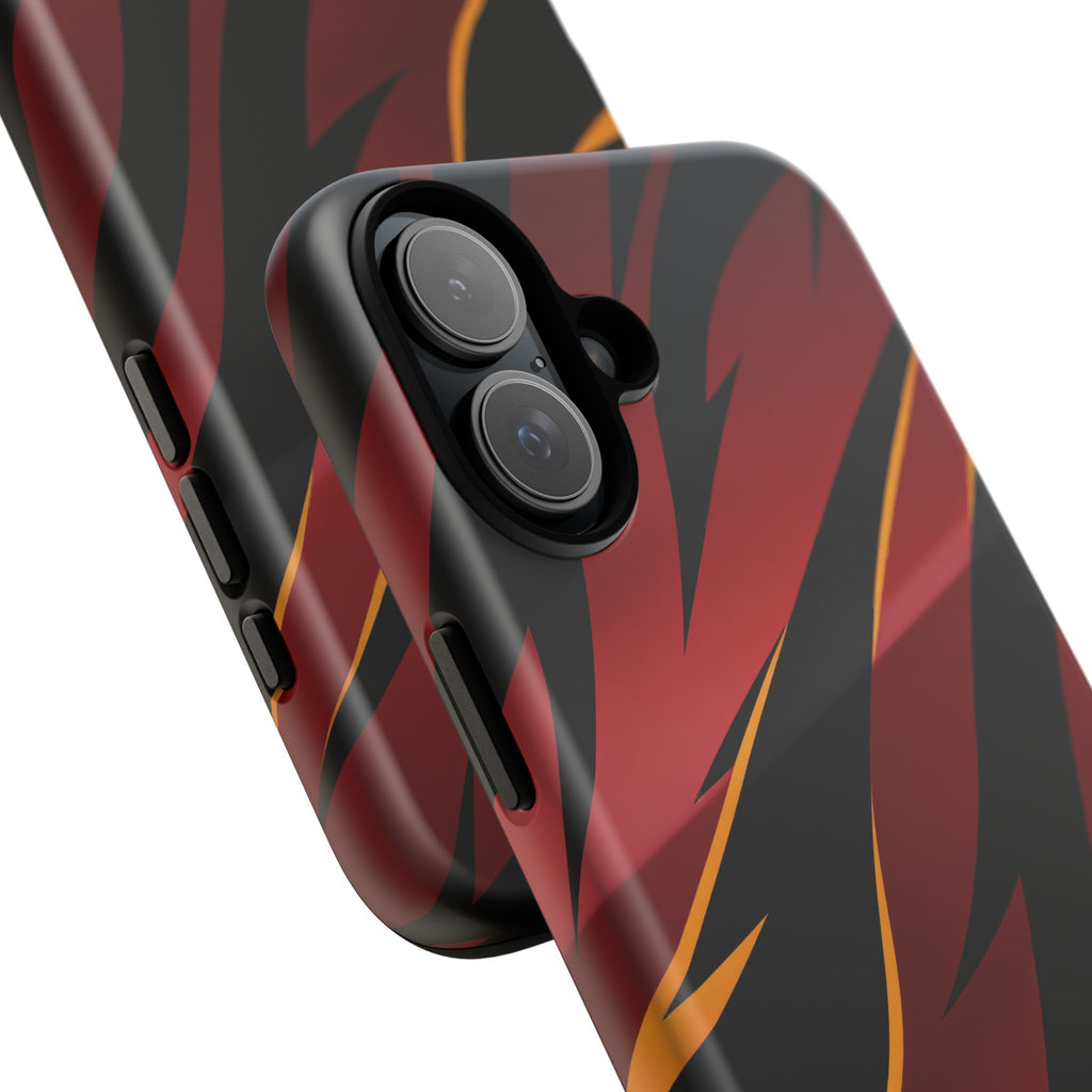 Red Black Tiger Stripe Protective Tough Case