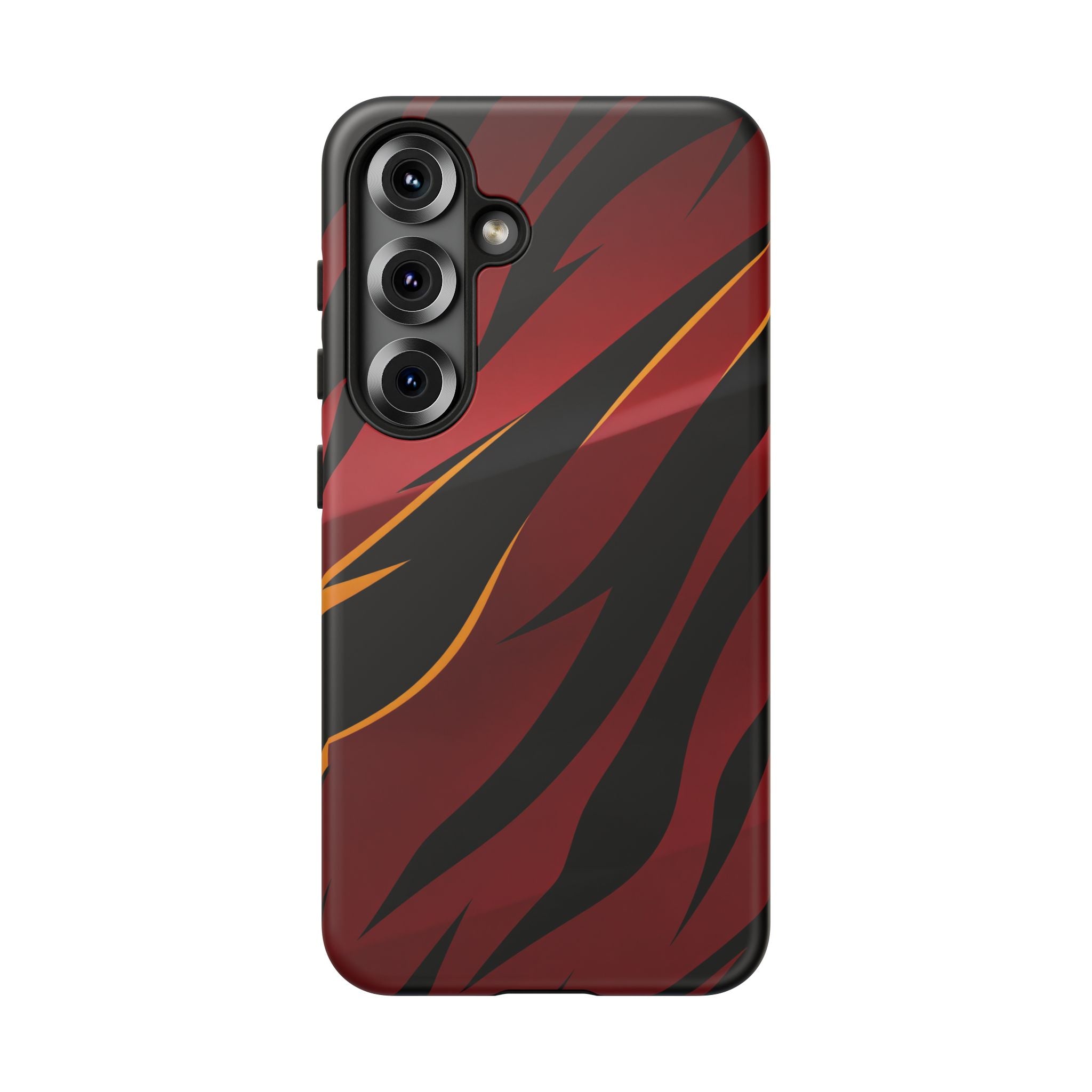 Red Black Tiger Stripe Protective Tough Case