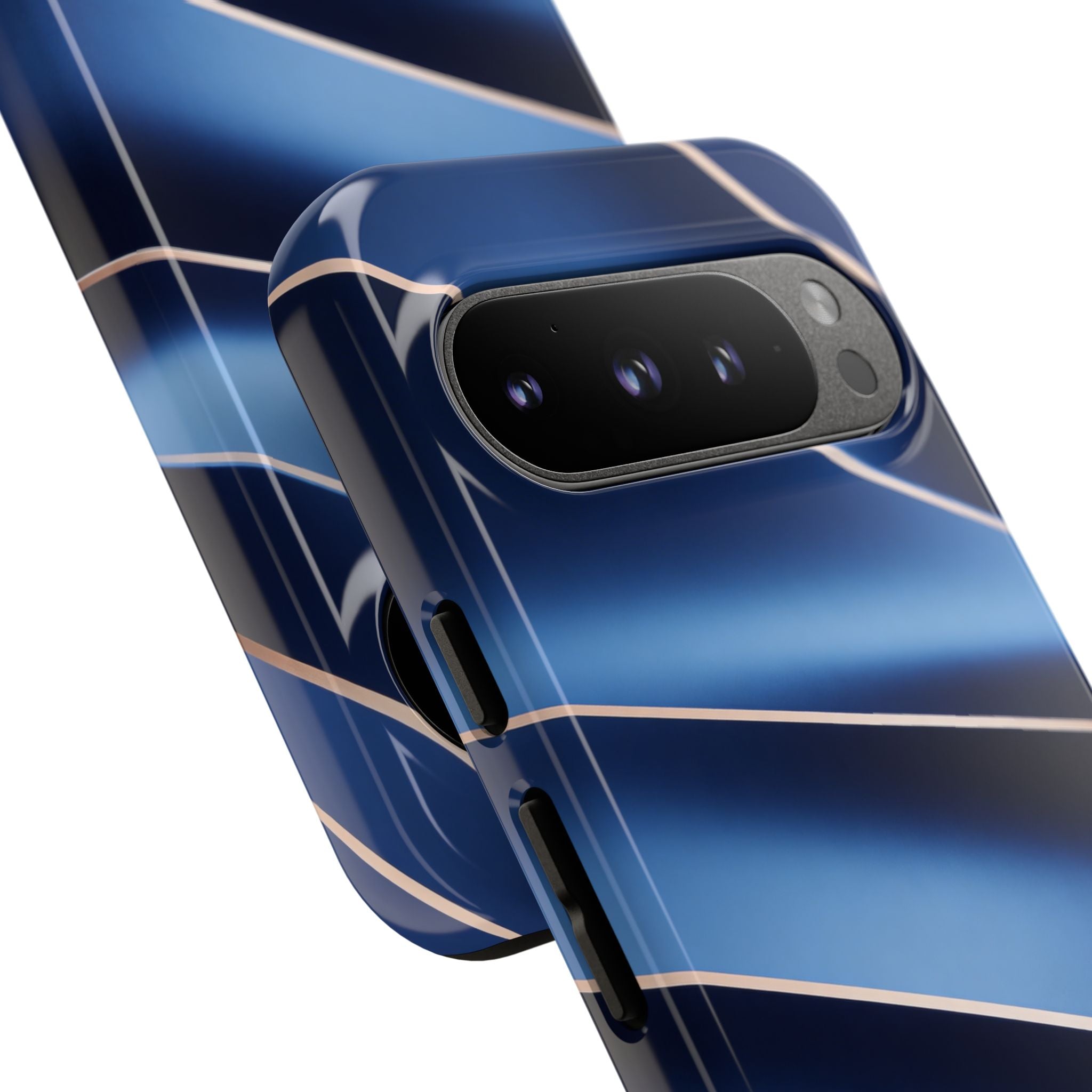 Blue Metallic Wave Phone Case