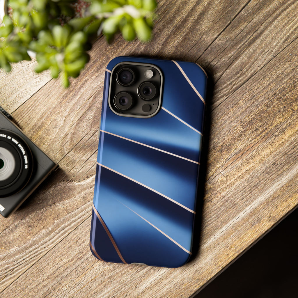 Blue Metallic Wave Phone Case