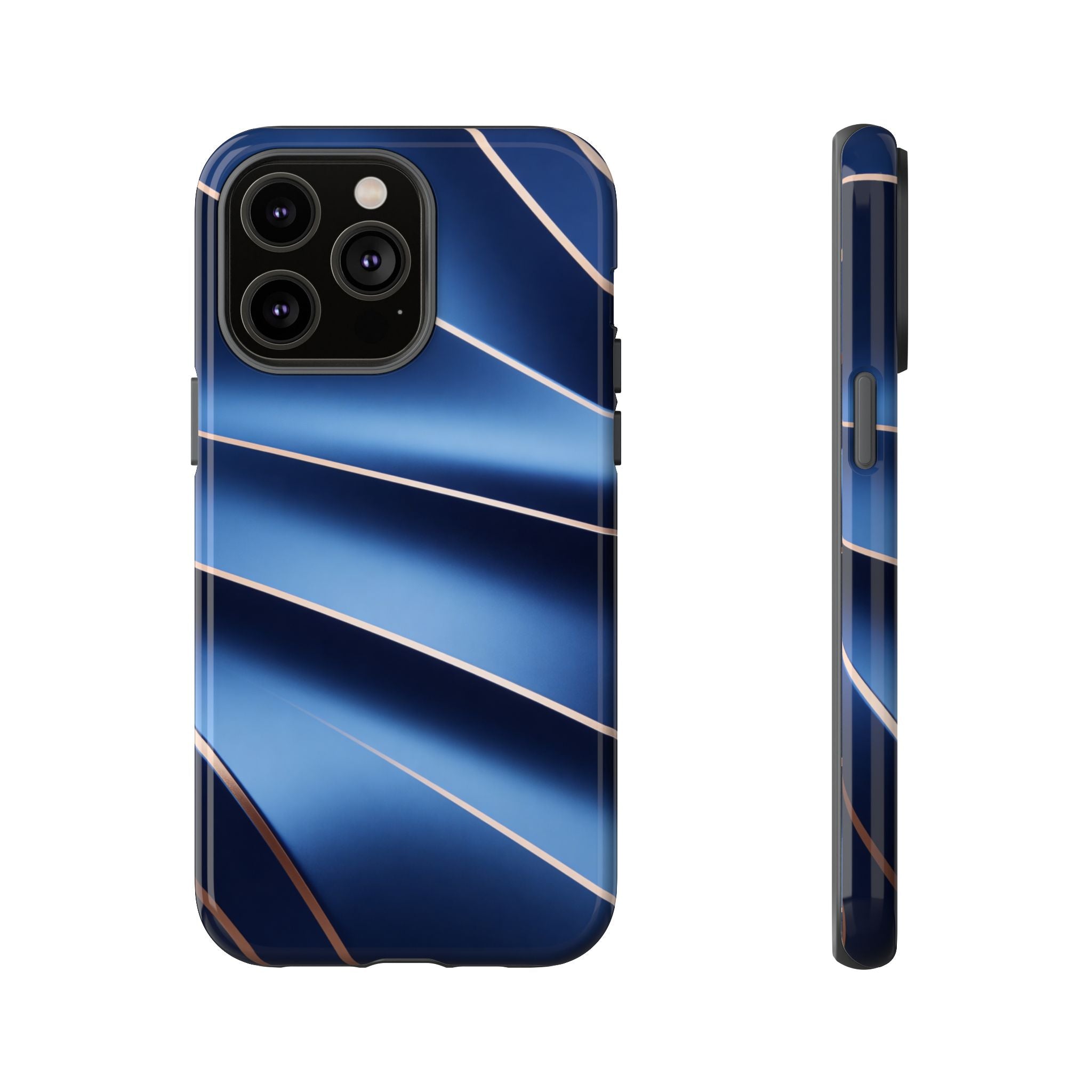 Blue Metallic Wave Phone Case