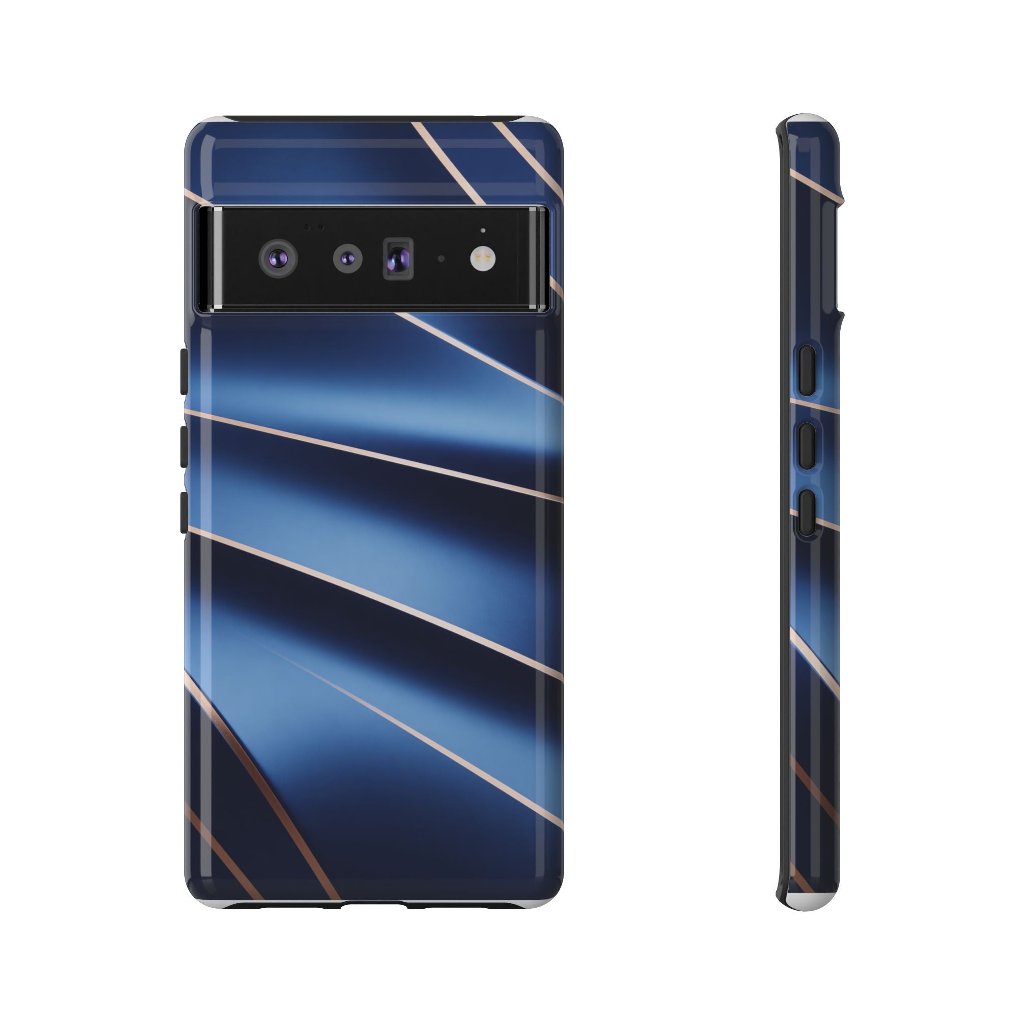 Blue Metallic Wave Phone Case