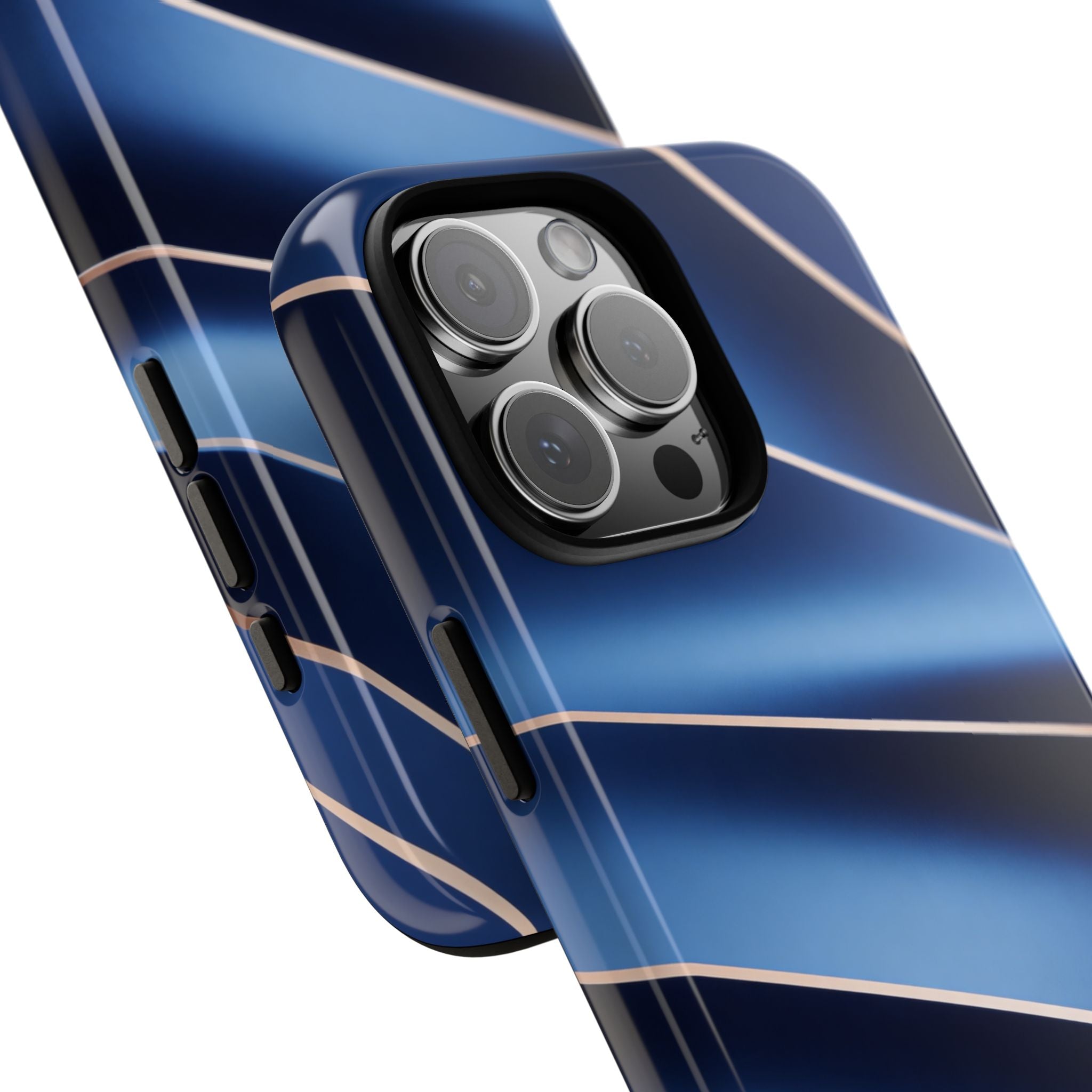 Blue Metallic Wave Phone Case