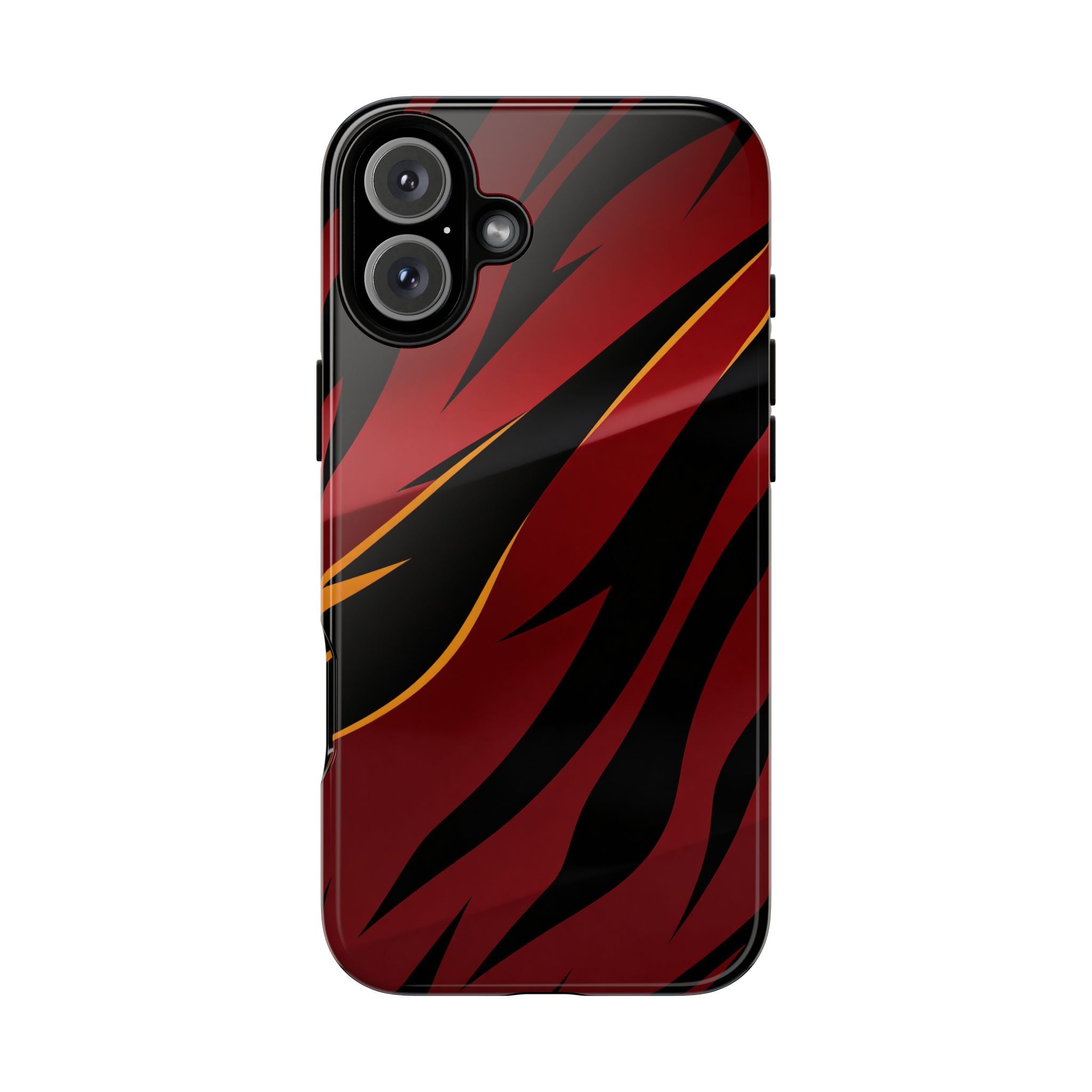 Red Black Tiger Stripe Protective Tough Case