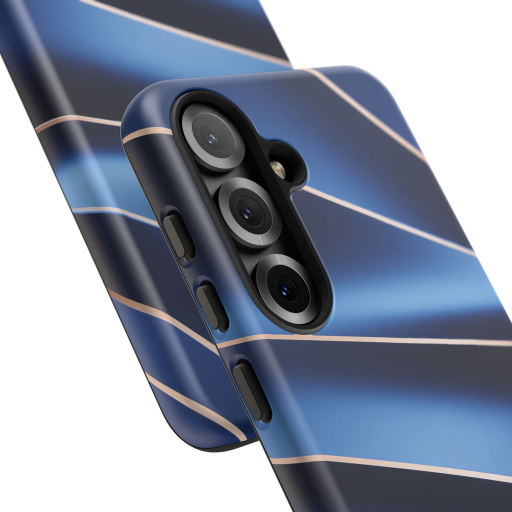 Blue Metallic Wave Phone Case