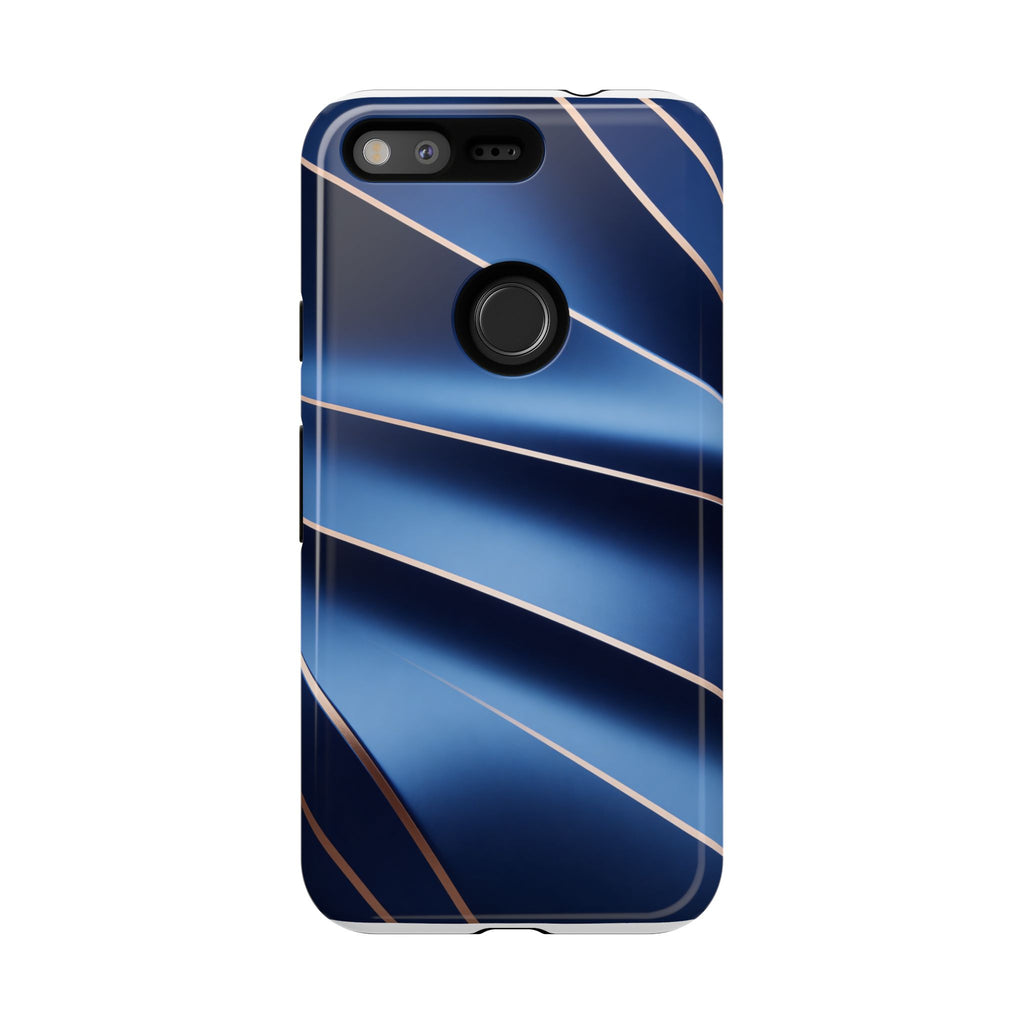 Blue Metallic Wave Phone Case