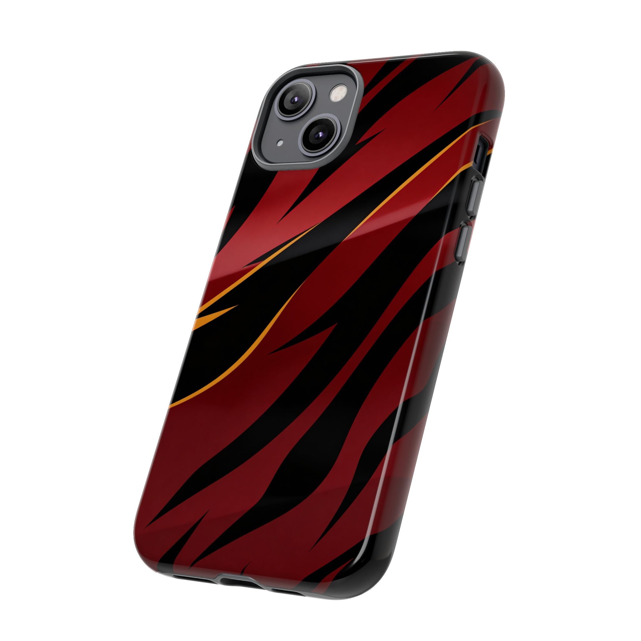 Red Black Tiger Stripe Protective Tough Case