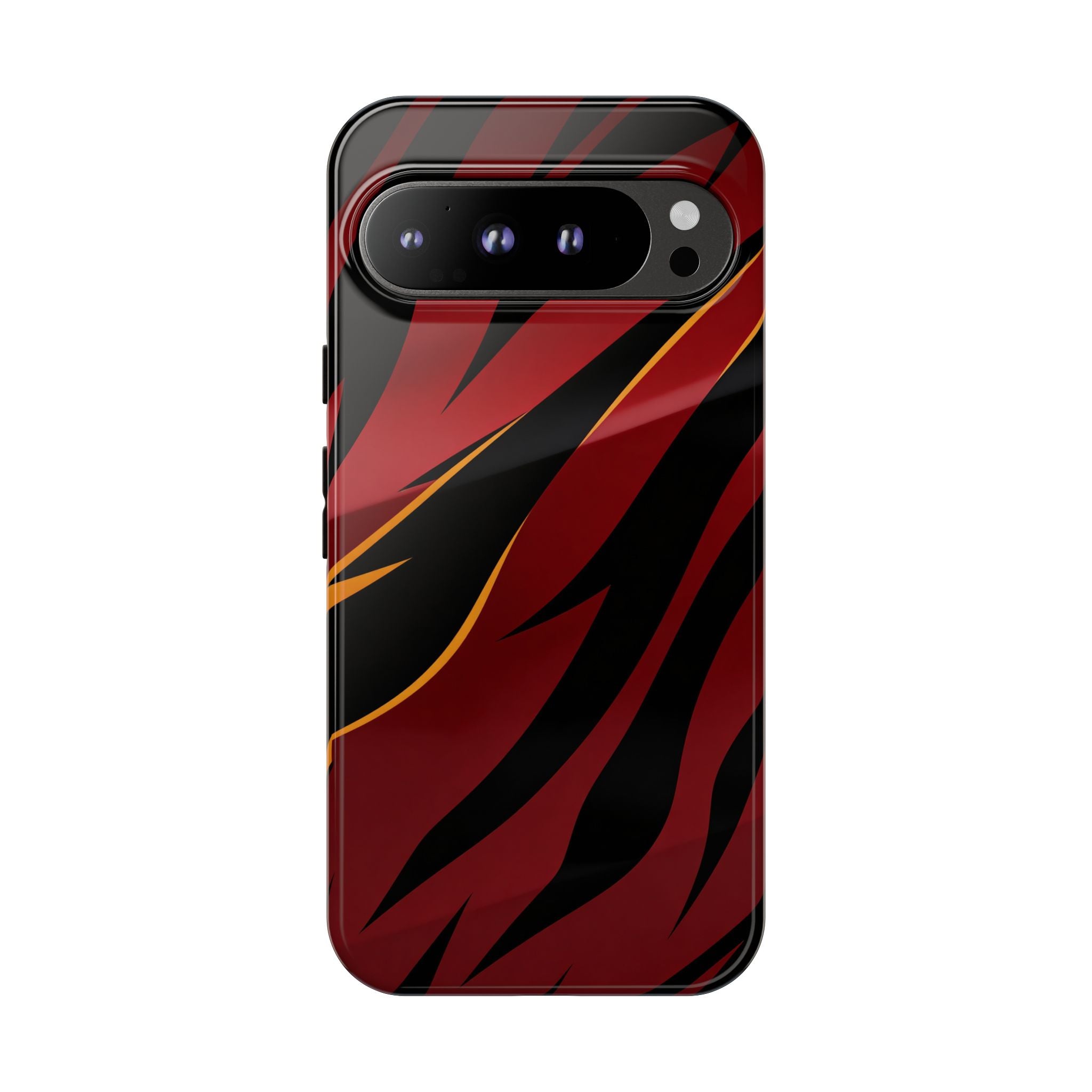 Red Black Tiger Stripe Protective Tough Case