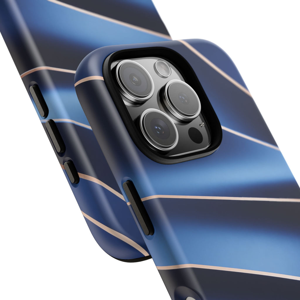 Blue Metallic Wave Phone Case