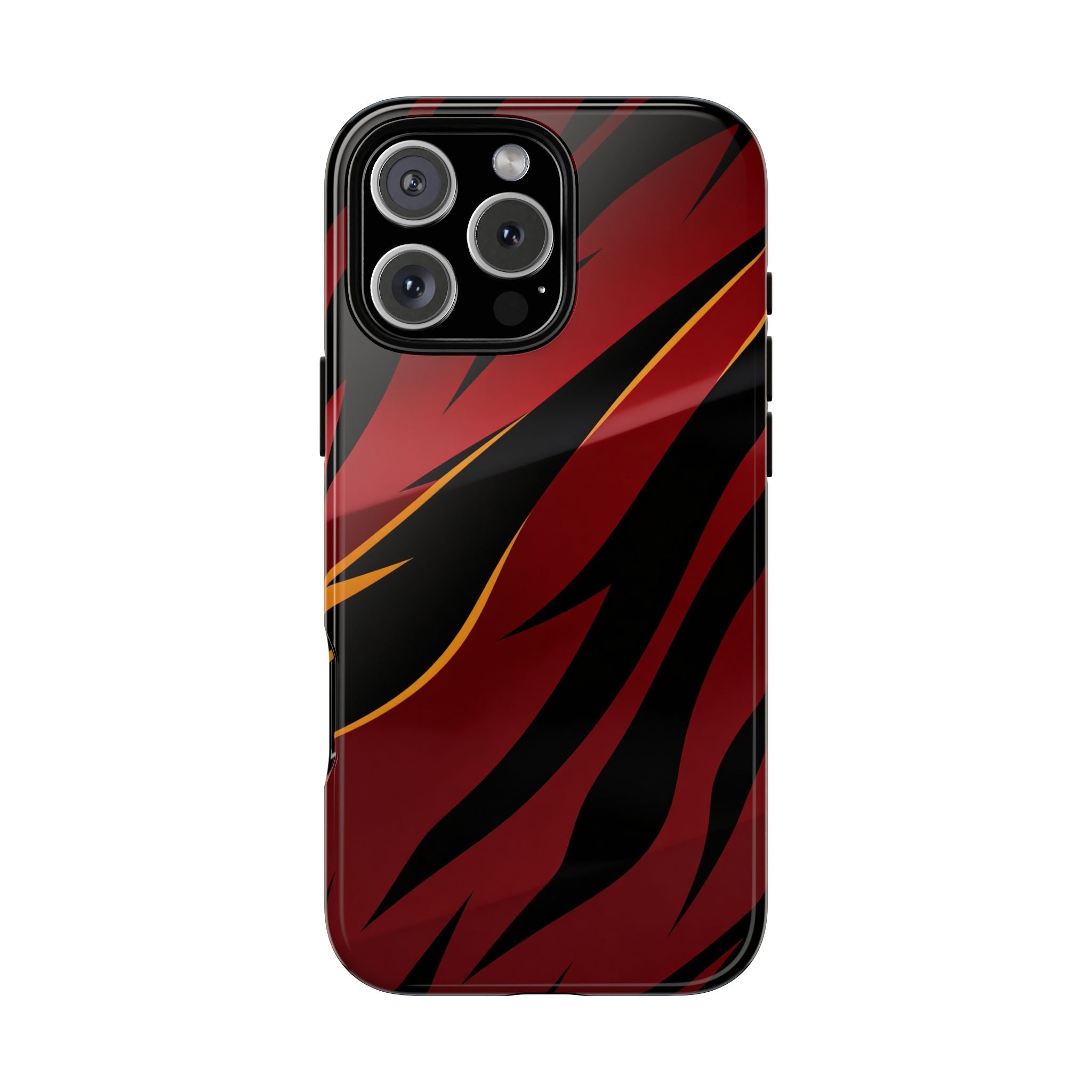 Red Black Tiger Stripe Protective Tough Case