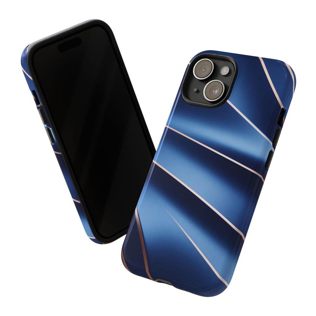 Blue Metallic Wave Phone Case