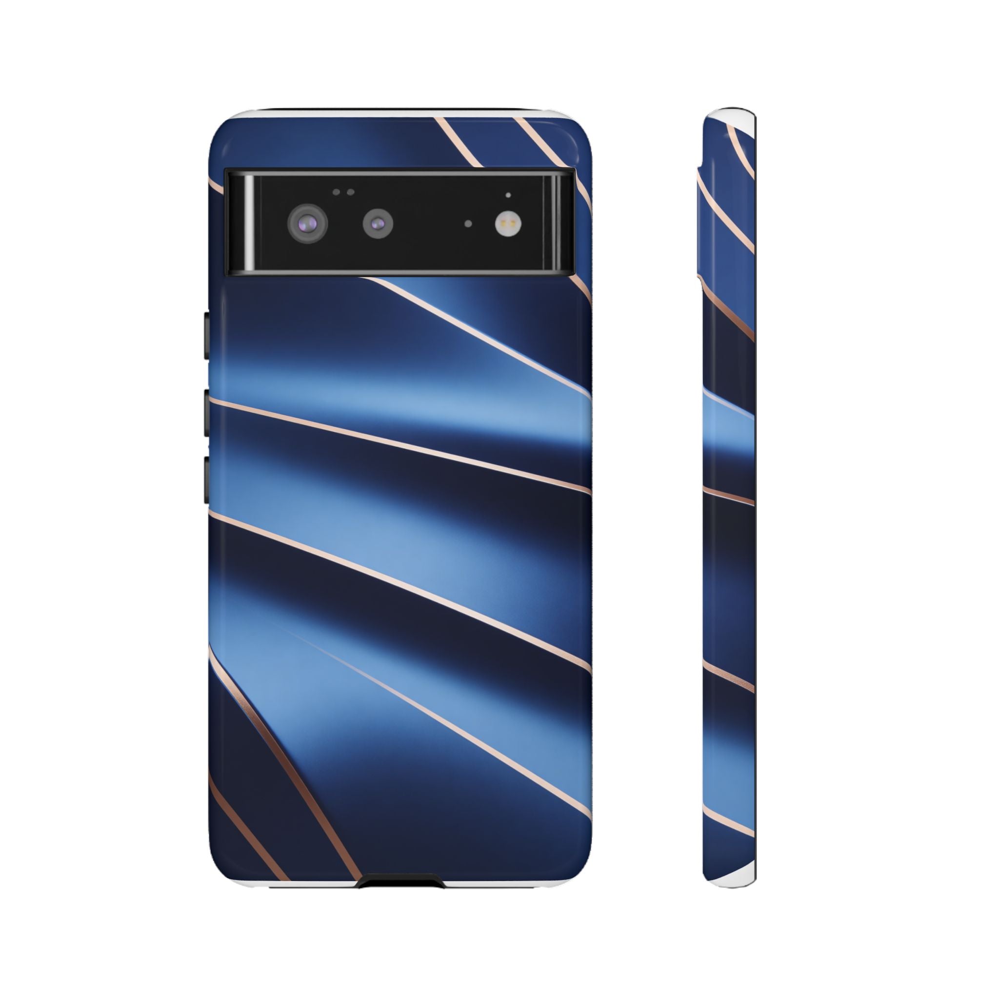 Blue Metallic Wave Phone Case