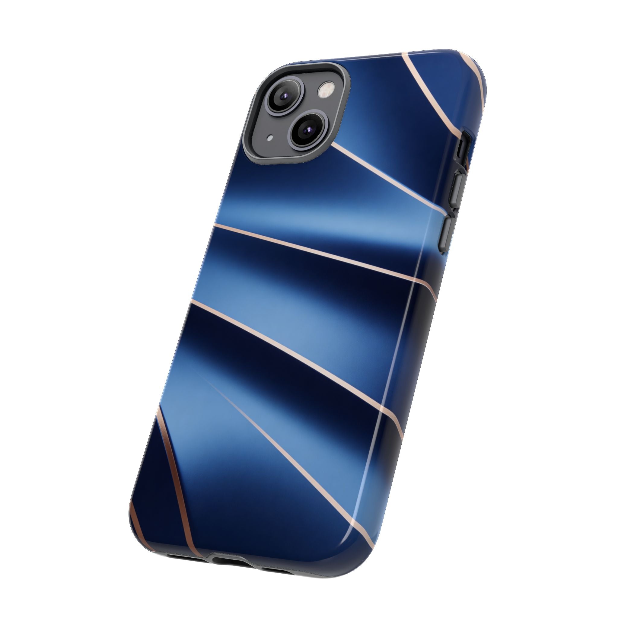 Blue Metallic Wave Phone Case