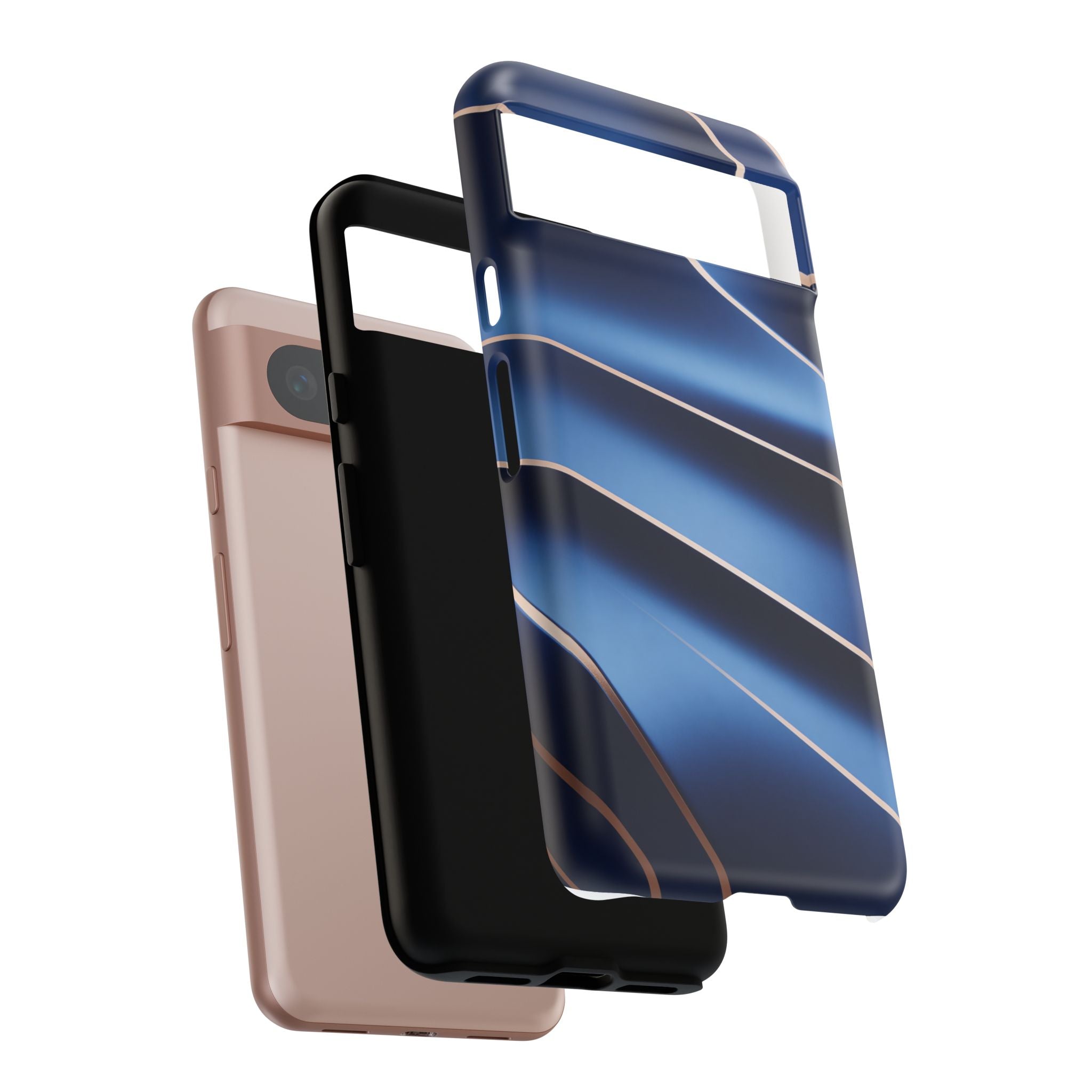 Blue Metallic Wave Phone Case