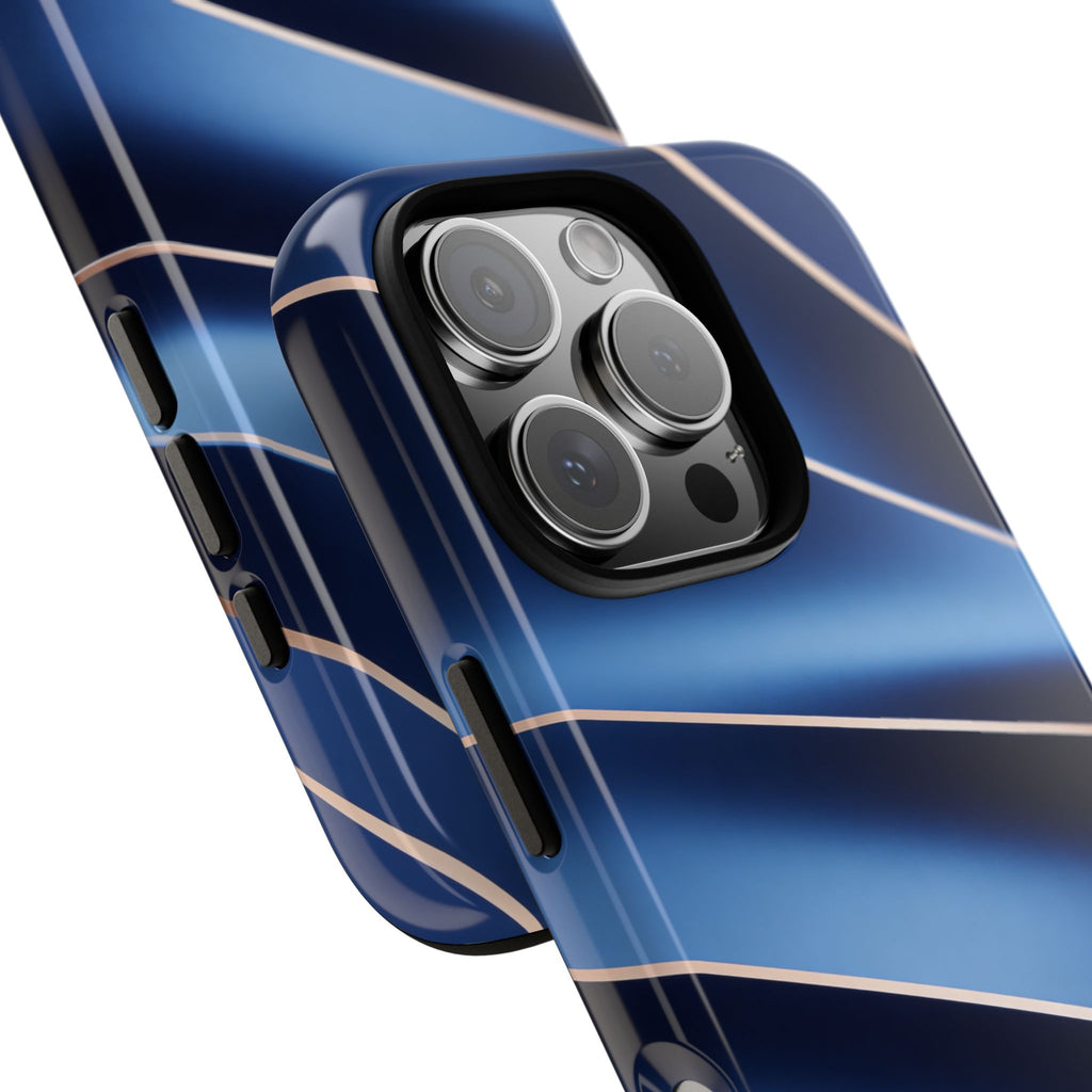 Blue Metallic Wave Phone Case