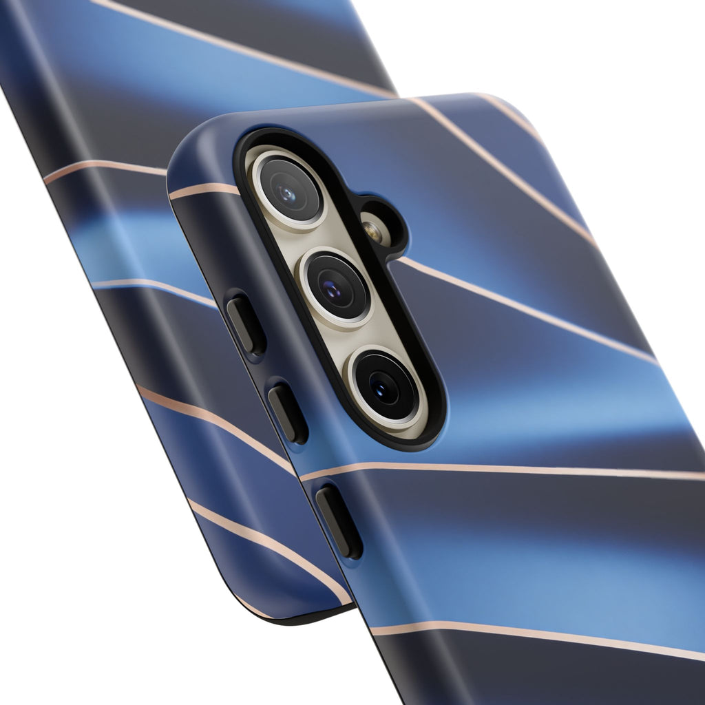Blue Metallic Wave Phone Case