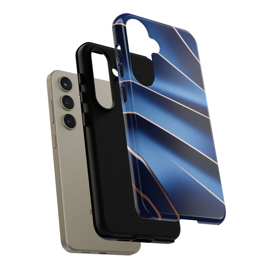 Blue Metallic Wave Phone Case