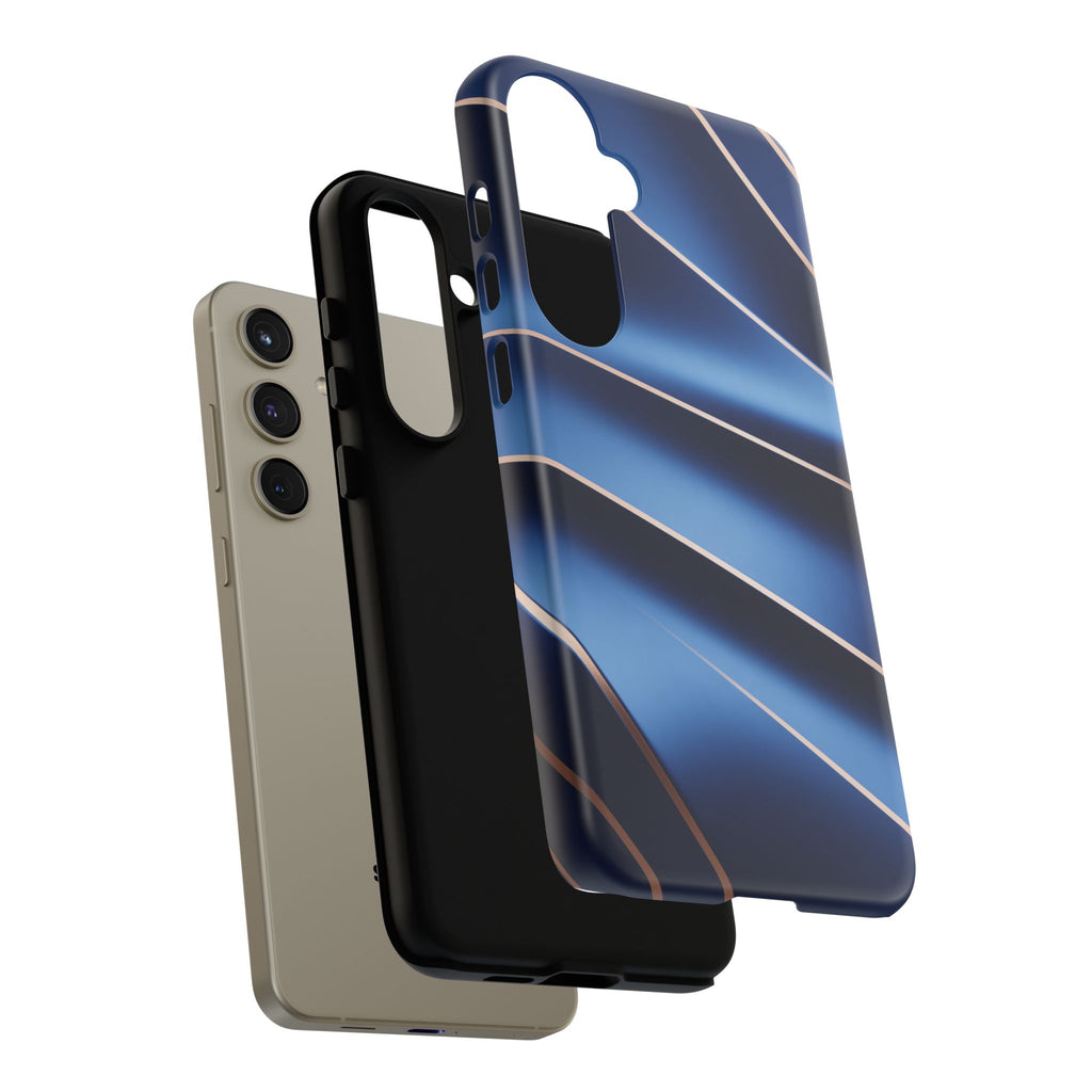 Blue Metallic Wave Phone Case