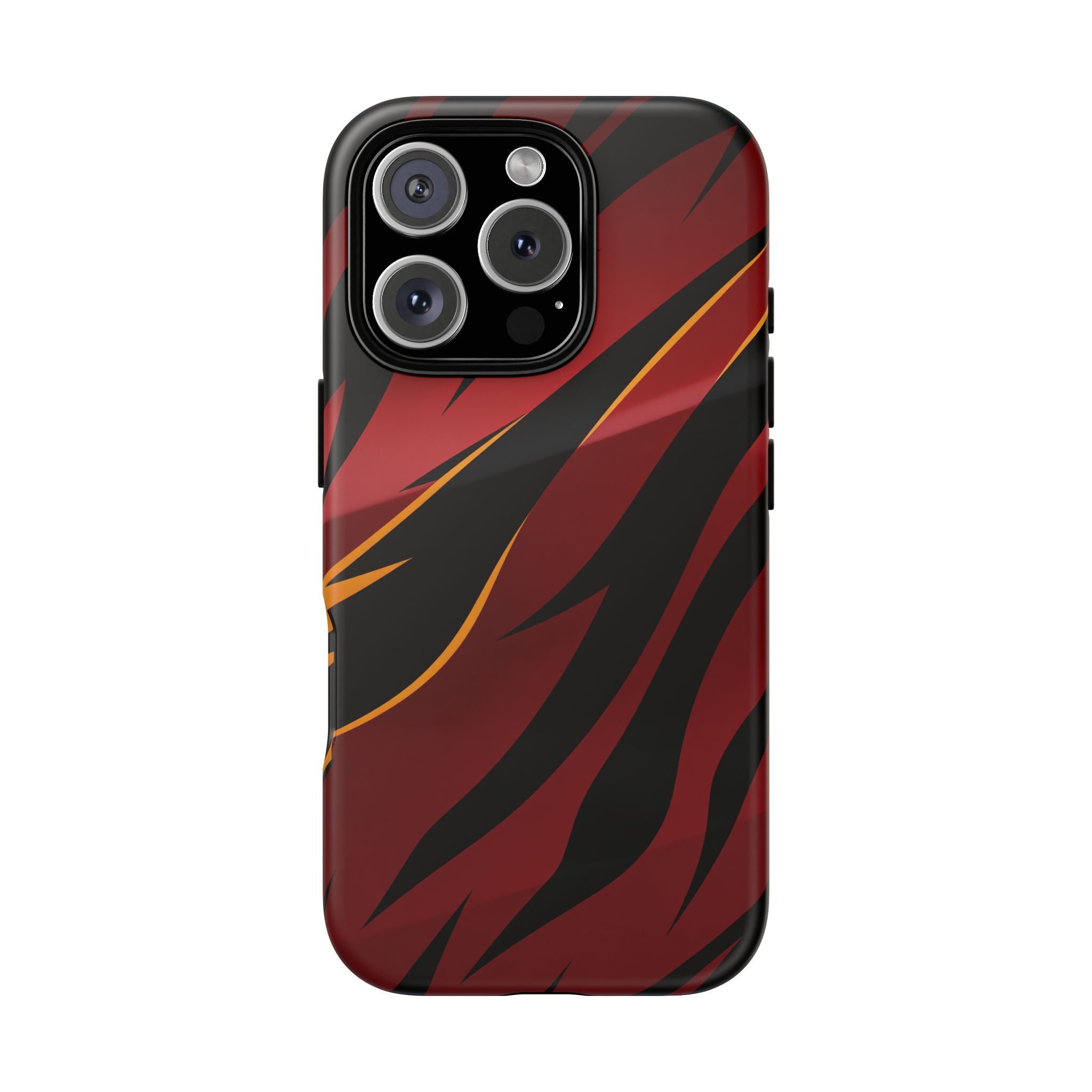 Red Black Tiger Stripe Protective Tough Case