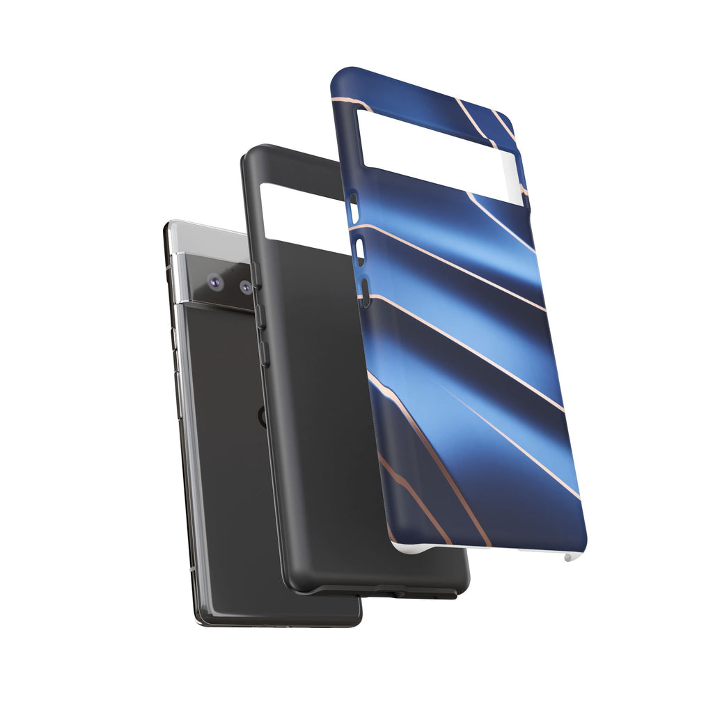 Blue Metallic Wave Phone Case