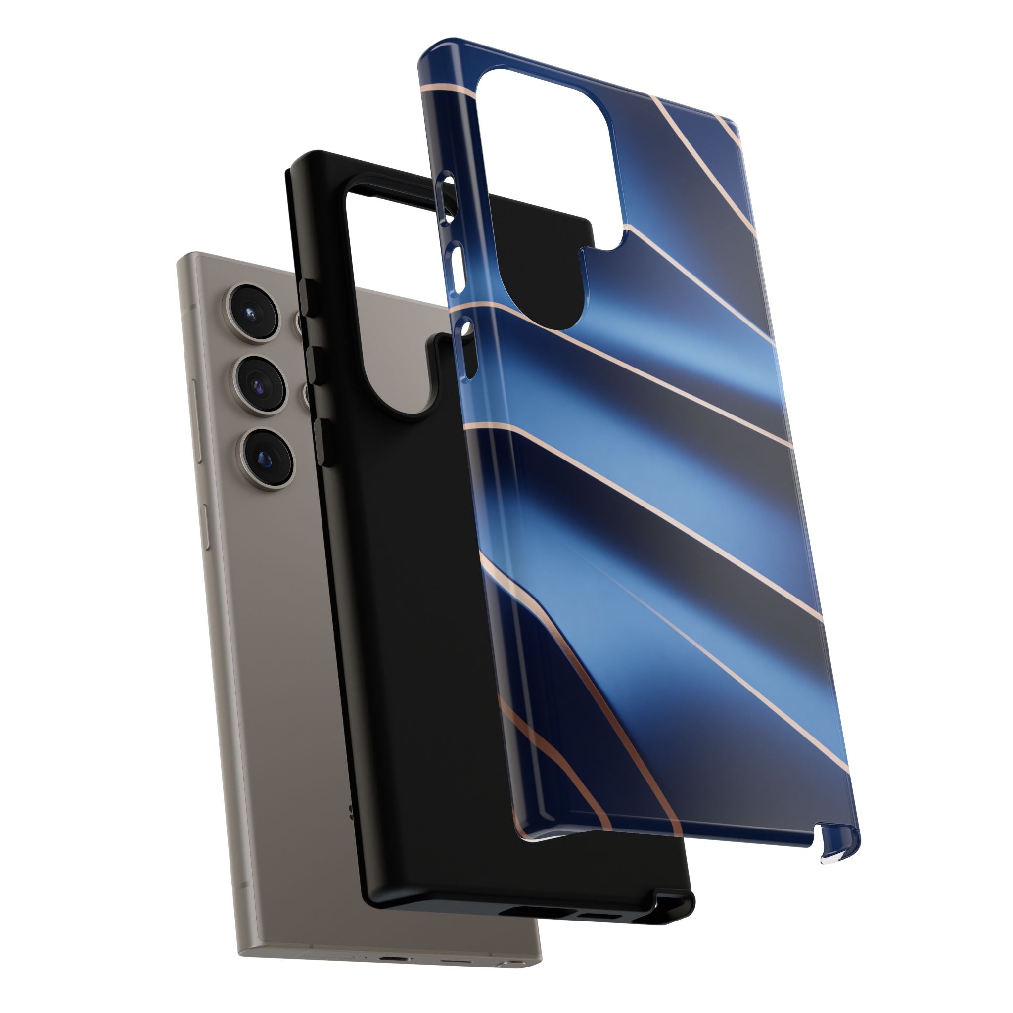 Blue Metallic Wave Phone Case