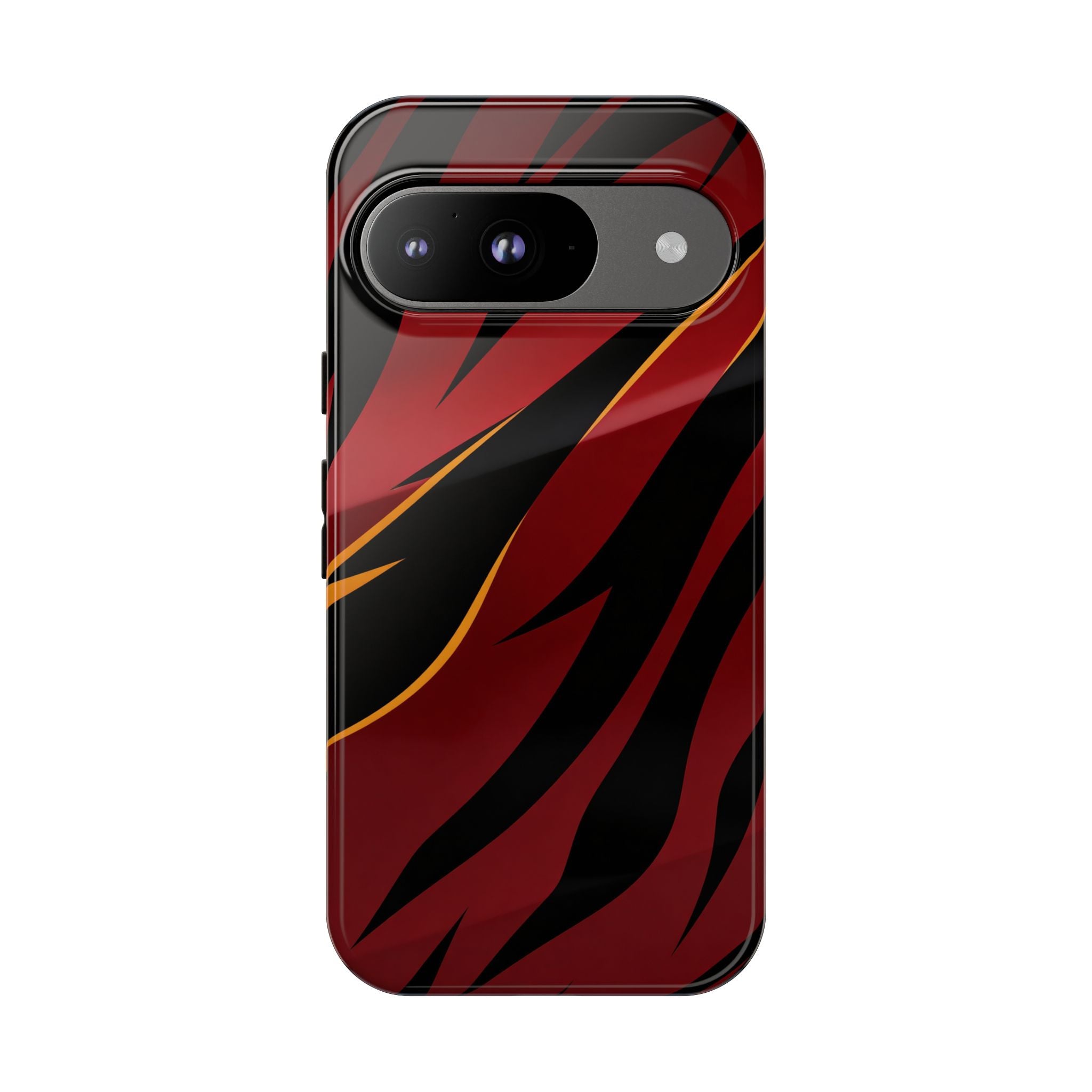 Red Black Tiger Stripe Protective Tough Case