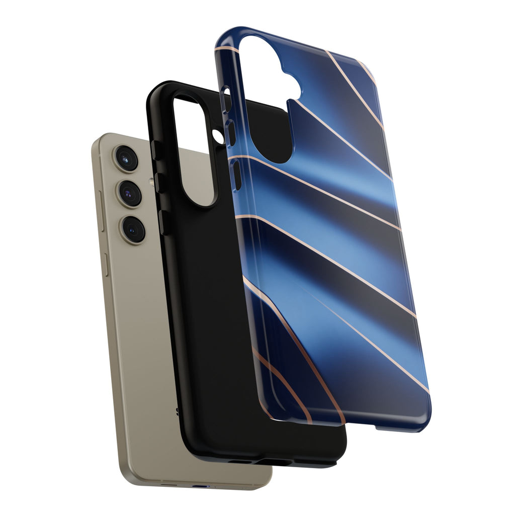 Blue Metallic Wave Phone Case
