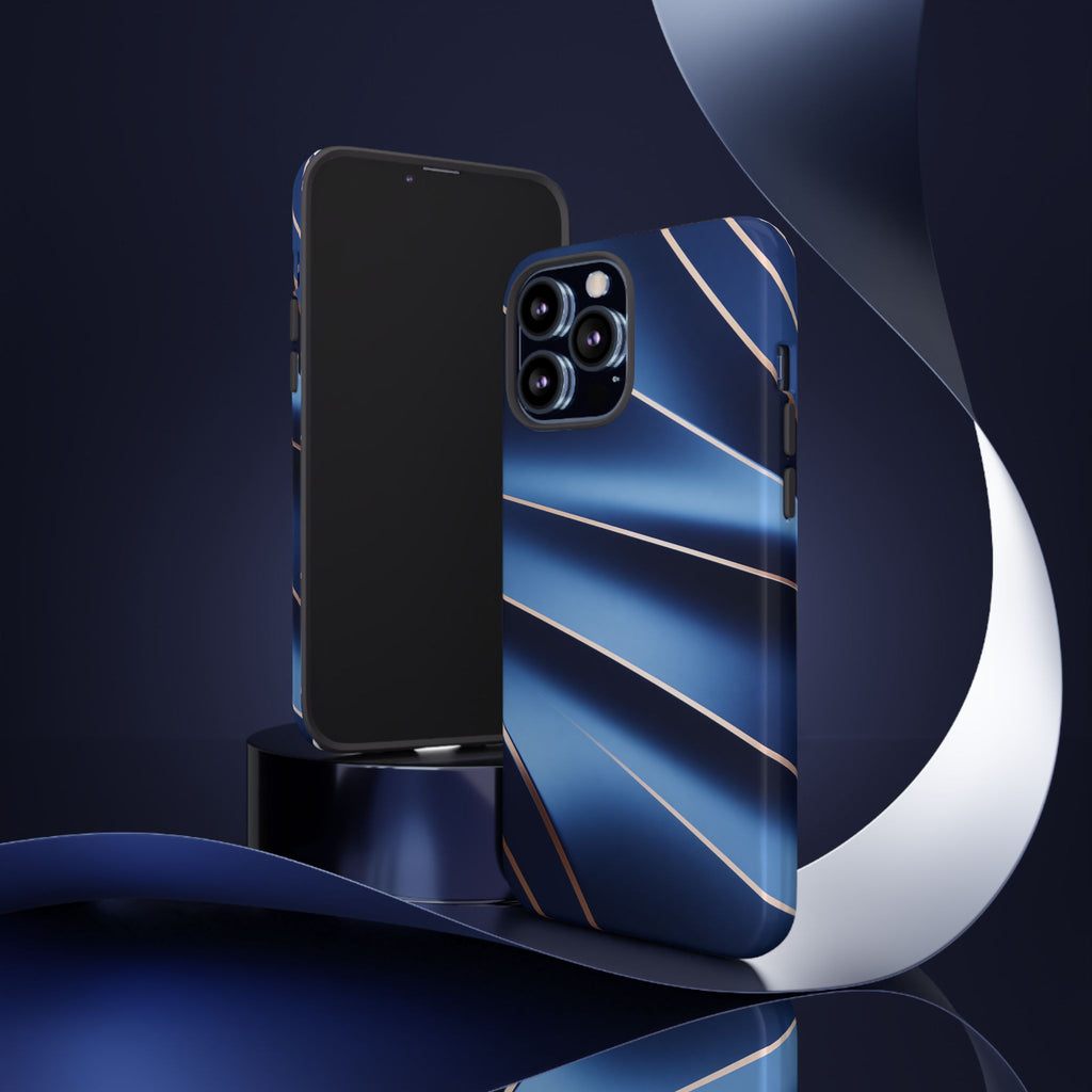 Blue Metallic Wave Phone Case