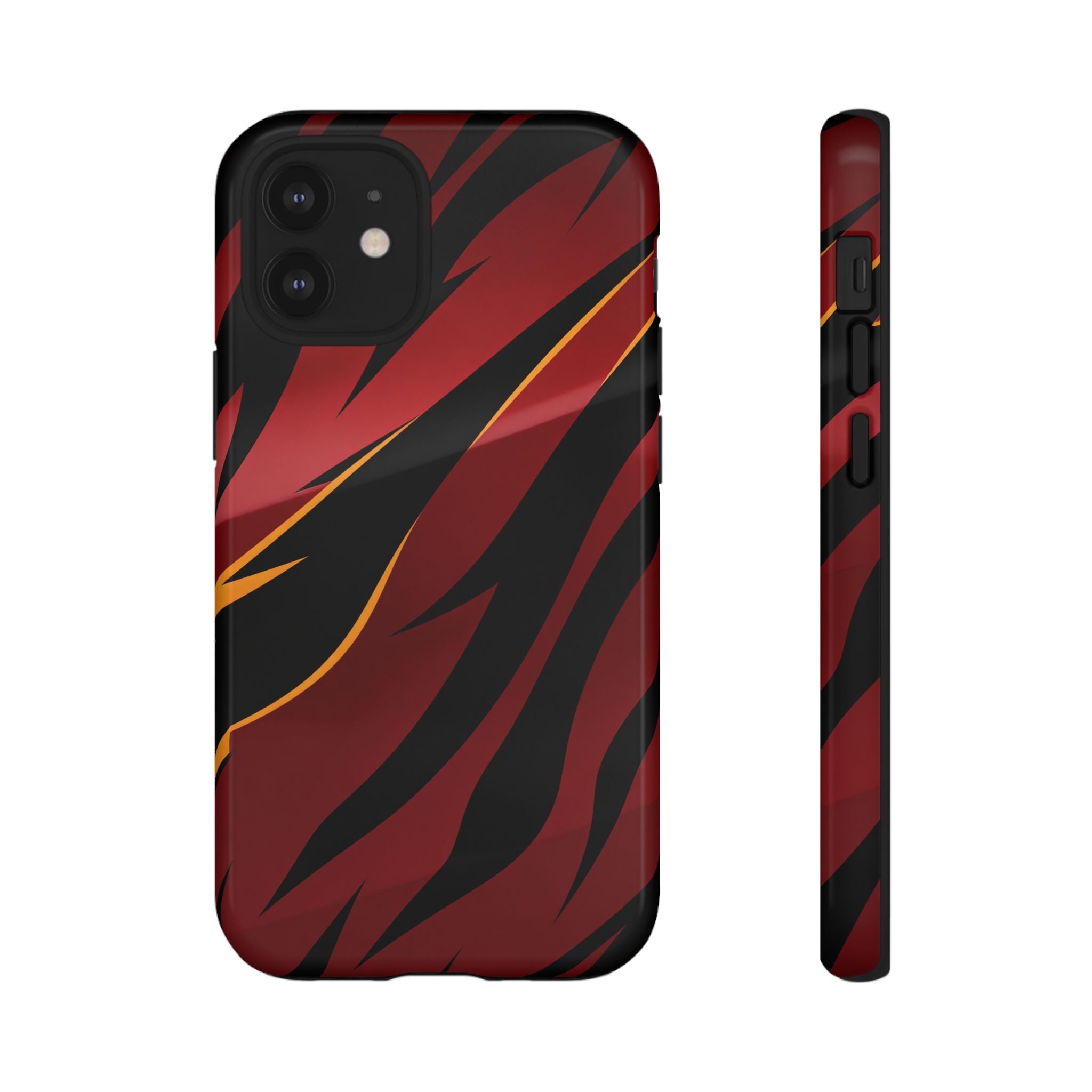 Red Black Tiger Stripe Protective Tough Case
