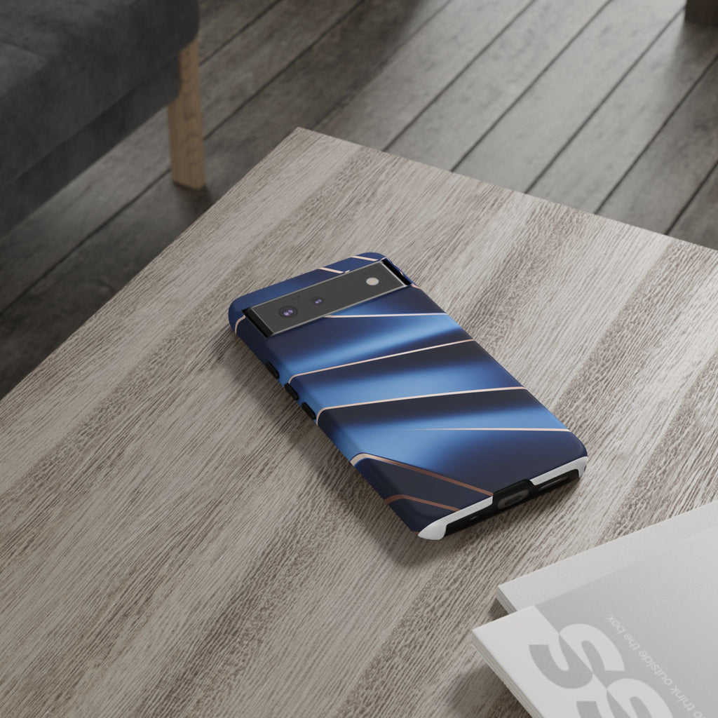 Blue Metallic Wave Phone Case
