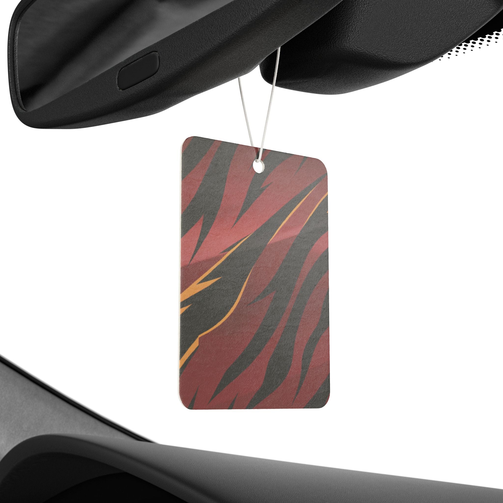 Red Tiger Stripe Car Air Freshener — New Car Smell
