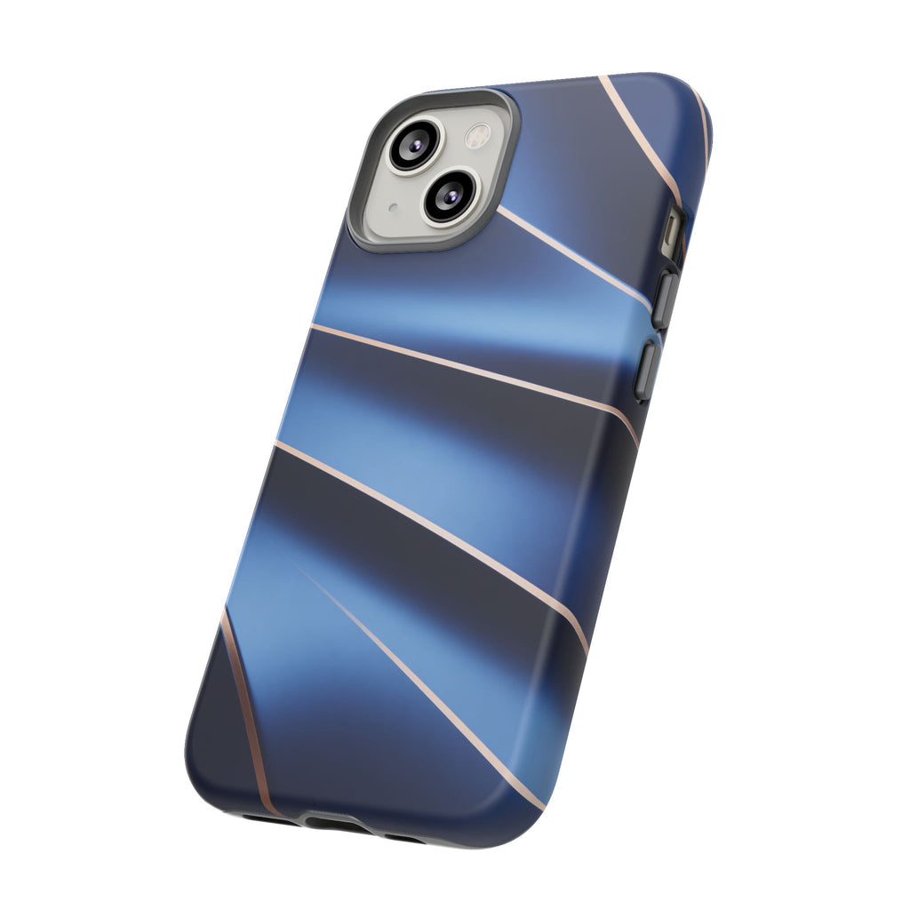 Blue Metallic Wave Phone Case
