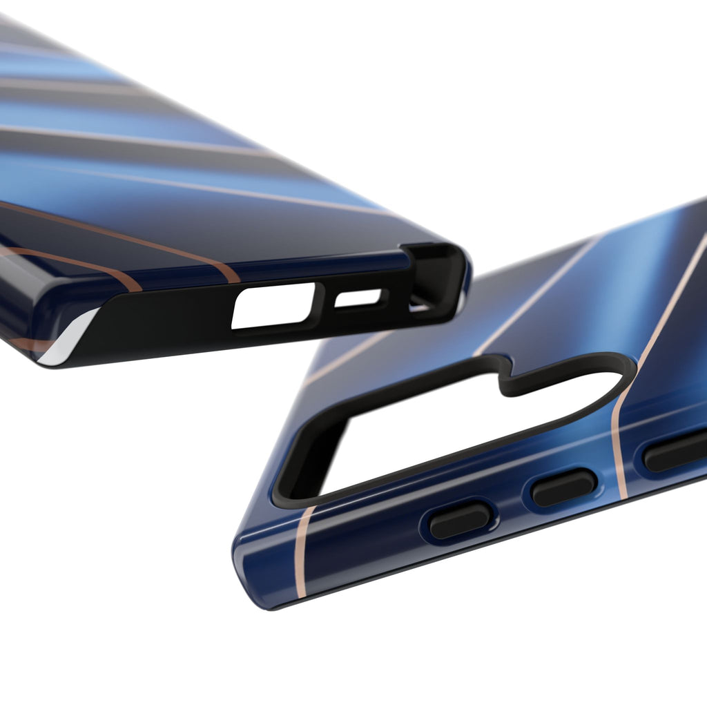 Blue Metallic Wave Phone Case