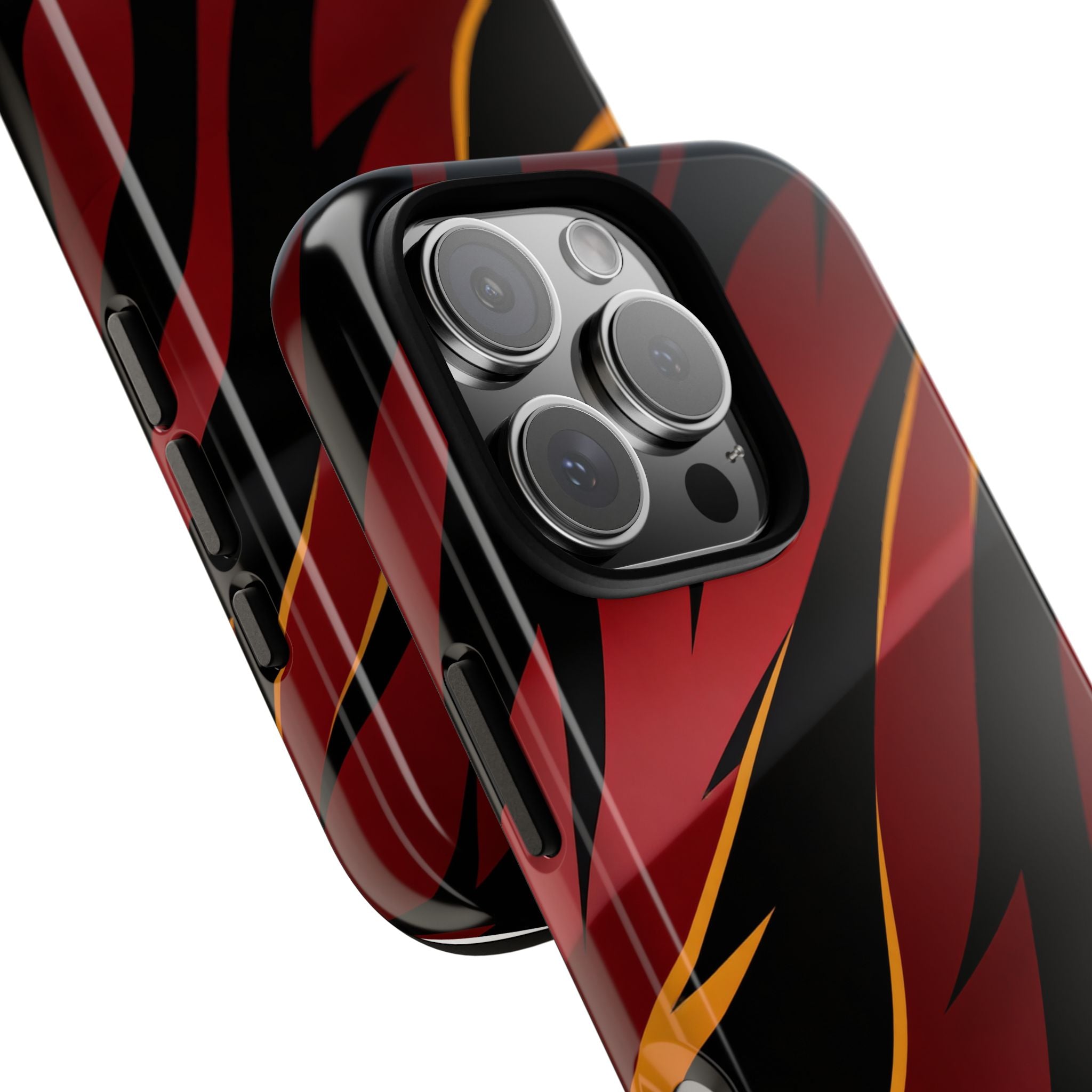 Red Black Tiger Stripe Protective Tough Case